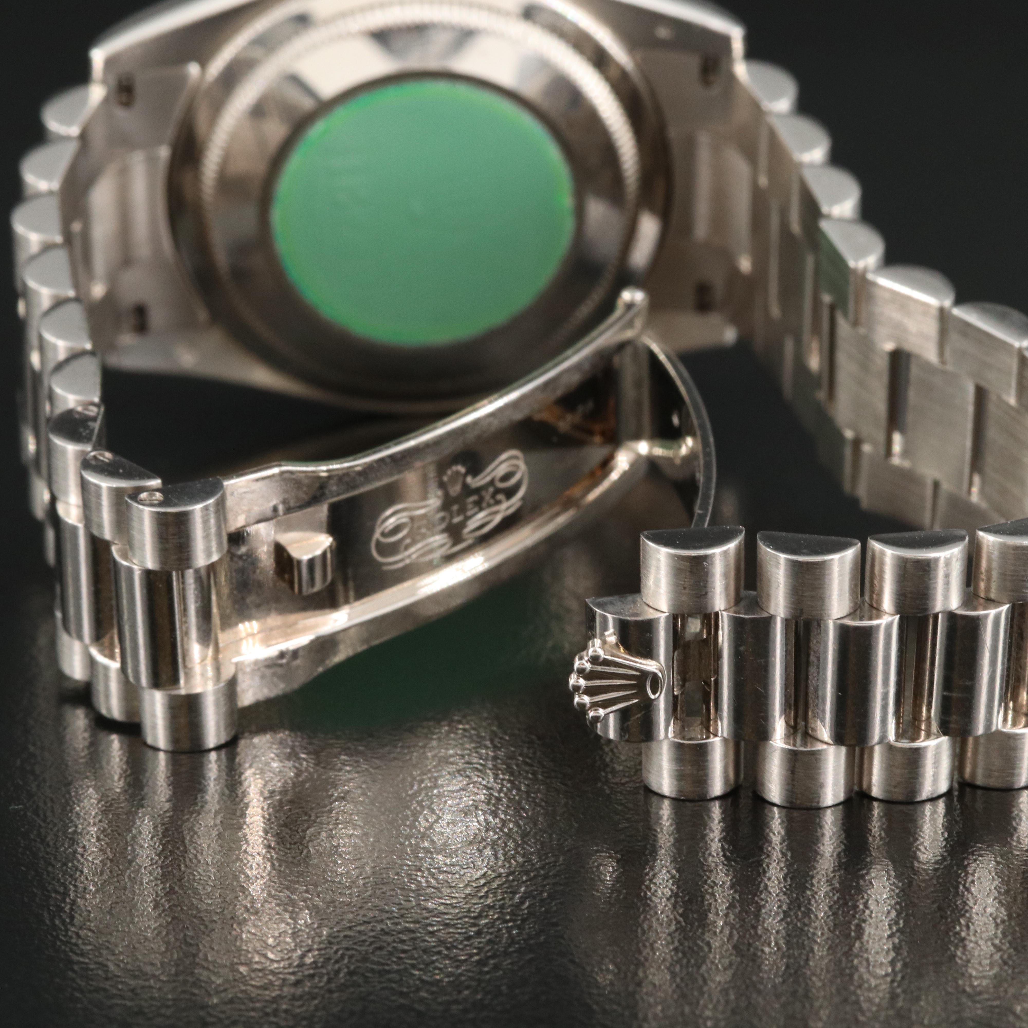 2000 Rolex President 18K Day-Date Factory Diamond Dial Watch