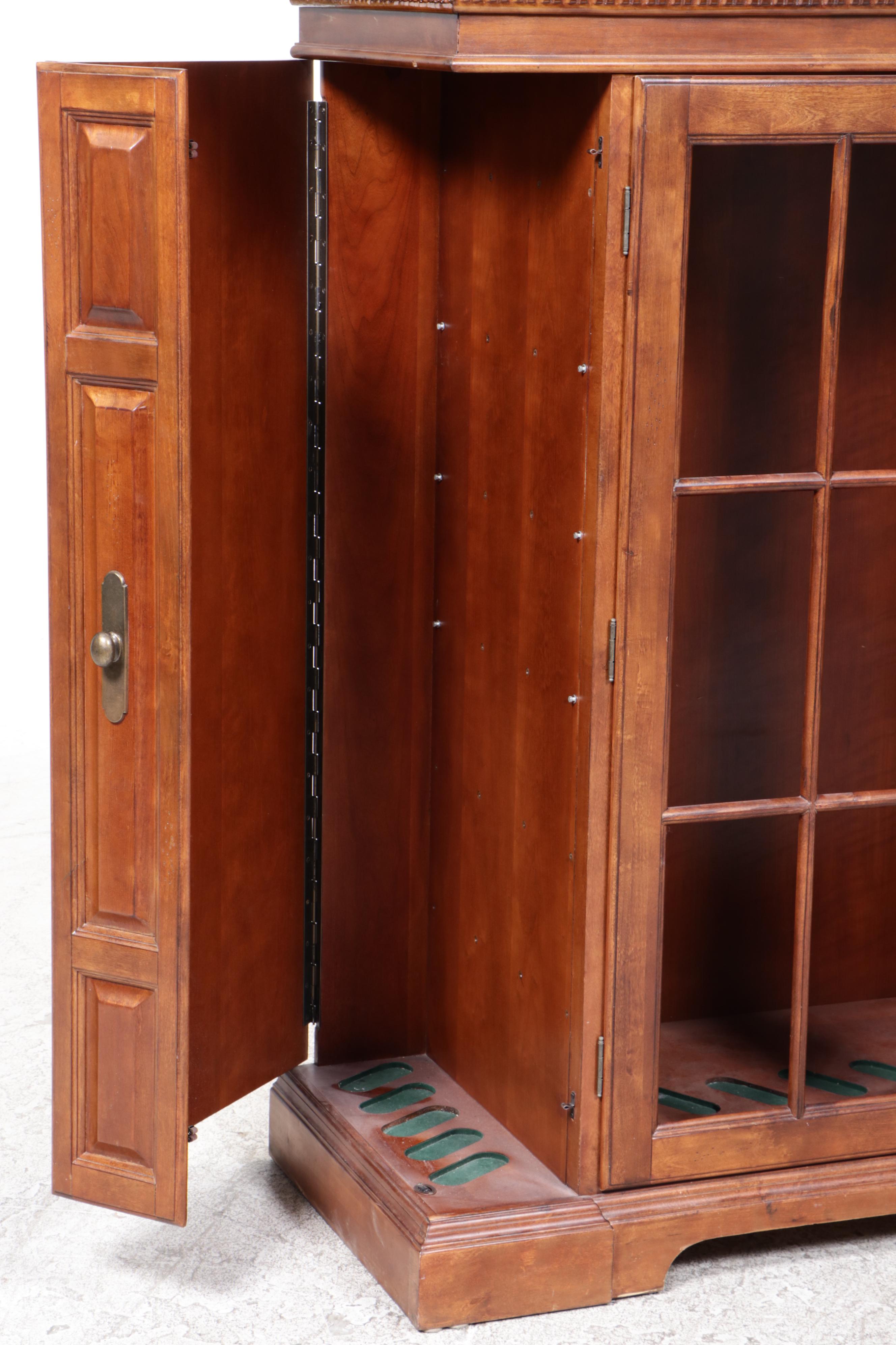 Orvis by Vaughan Furniture Hardwood and Glass Gun Cabinet