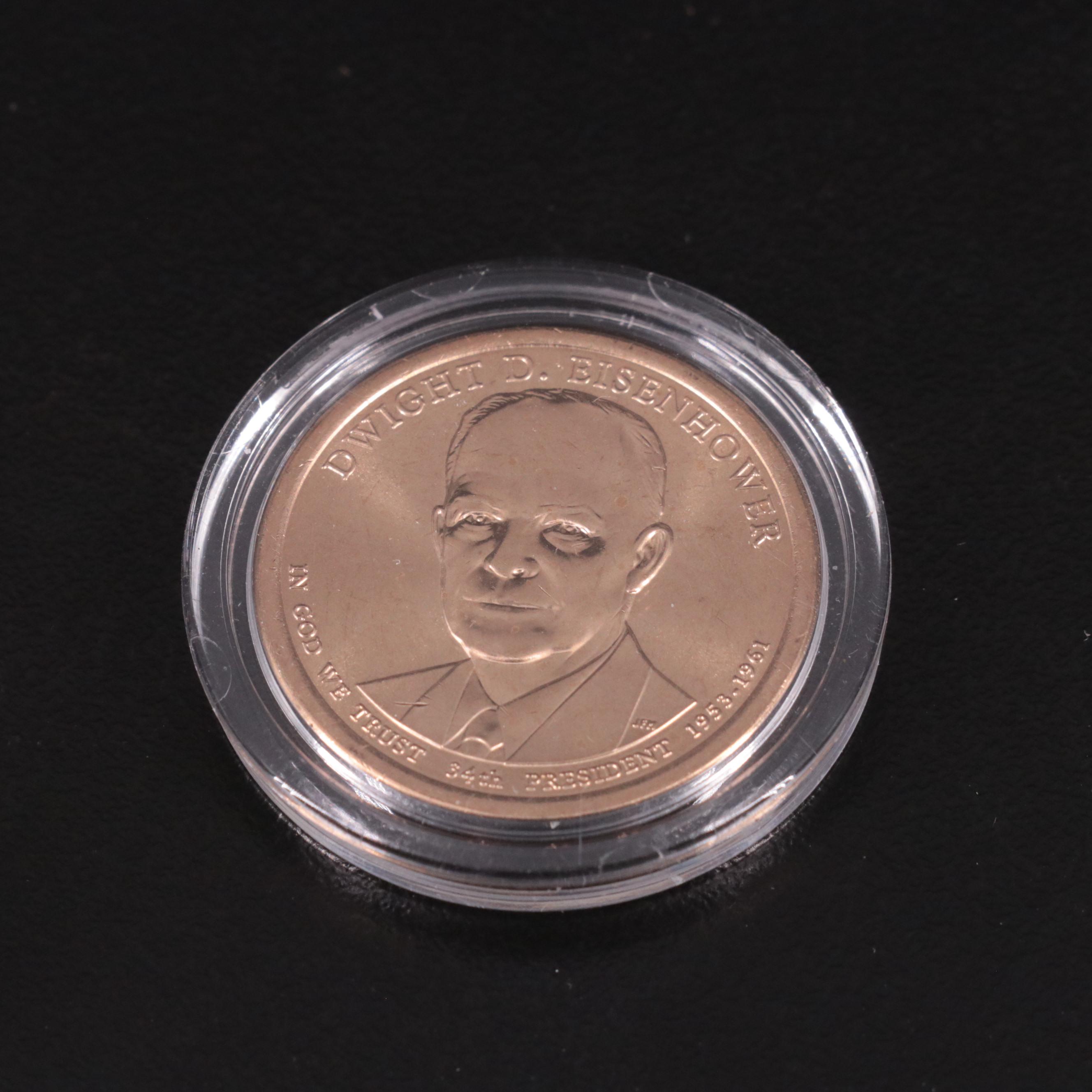 Collection of Thirty-Nine Different Presidential One Dollar Coins