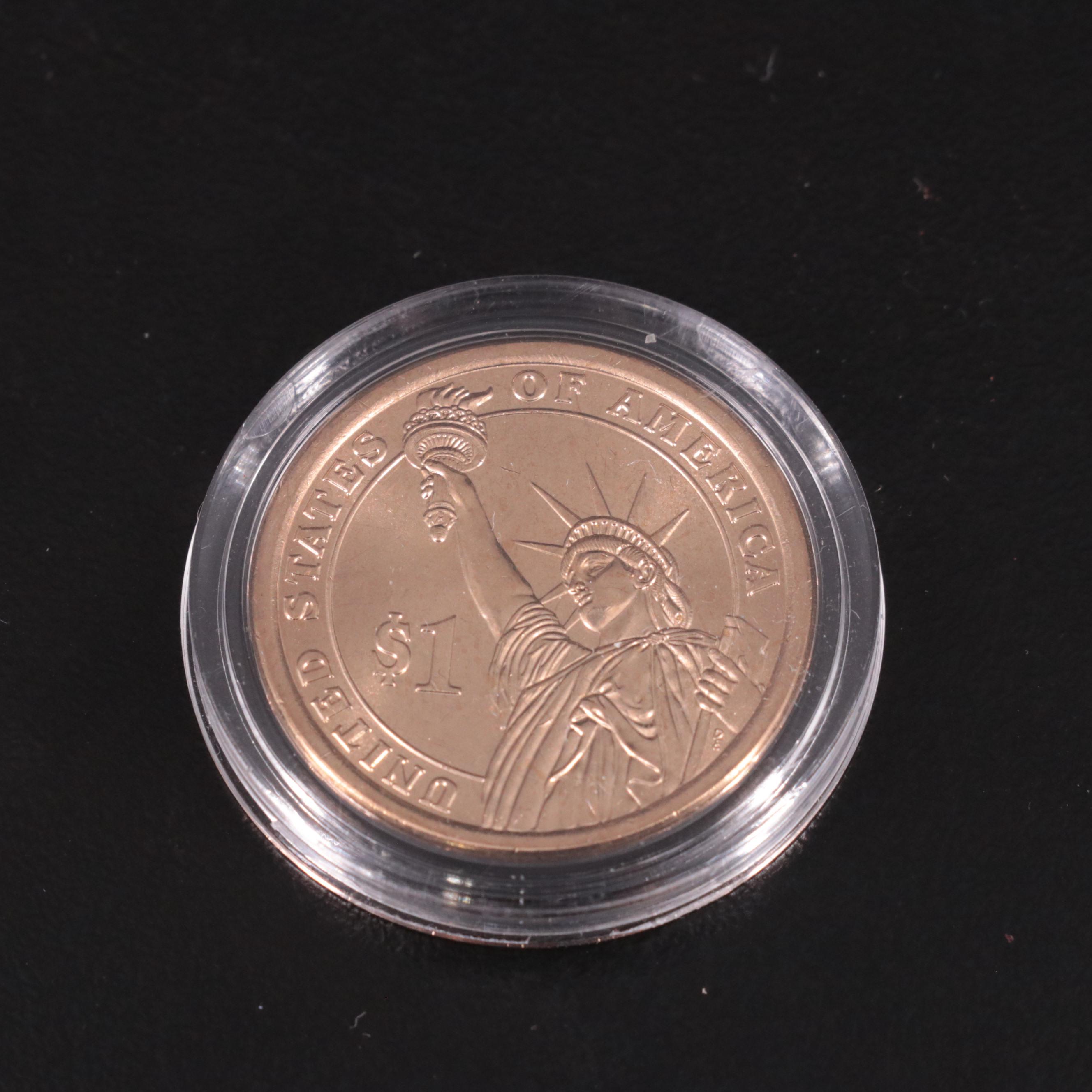 Collection of Thirty-Nine Different Presidential One Dollar Coins