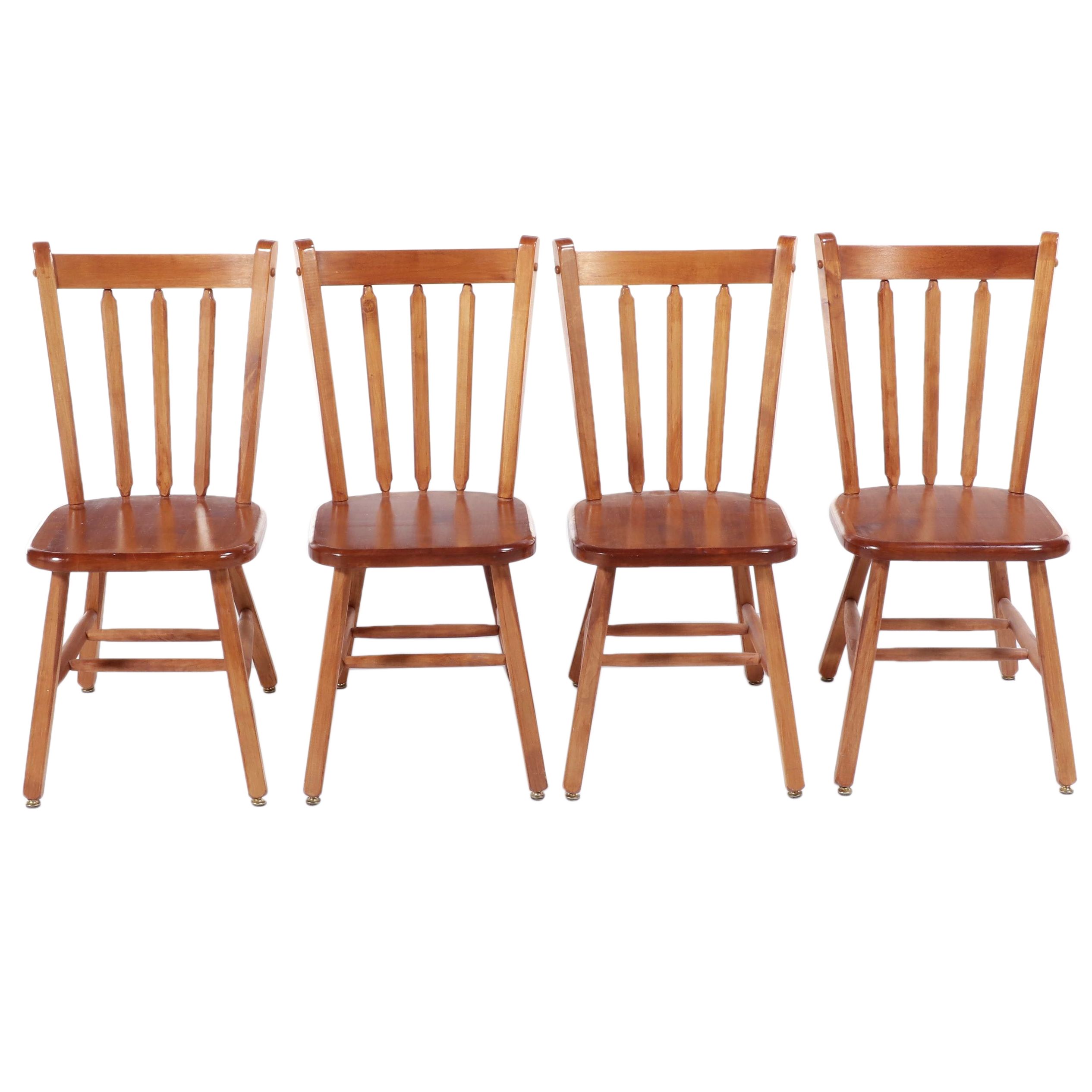 Set of American Colonial Style Maple Arrowback Side Chairs