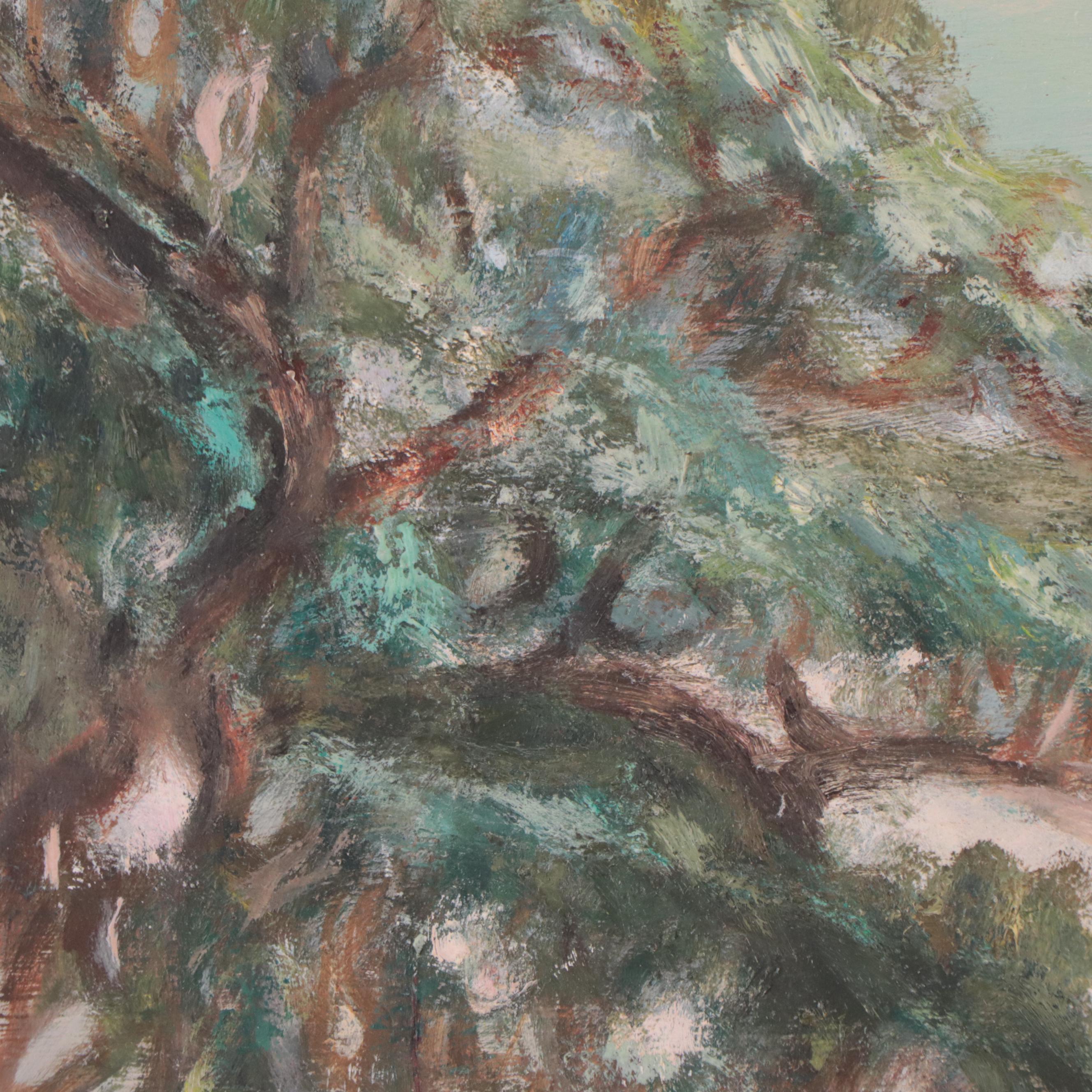 Ida B. Waters Coastal Landscape Oil Painting