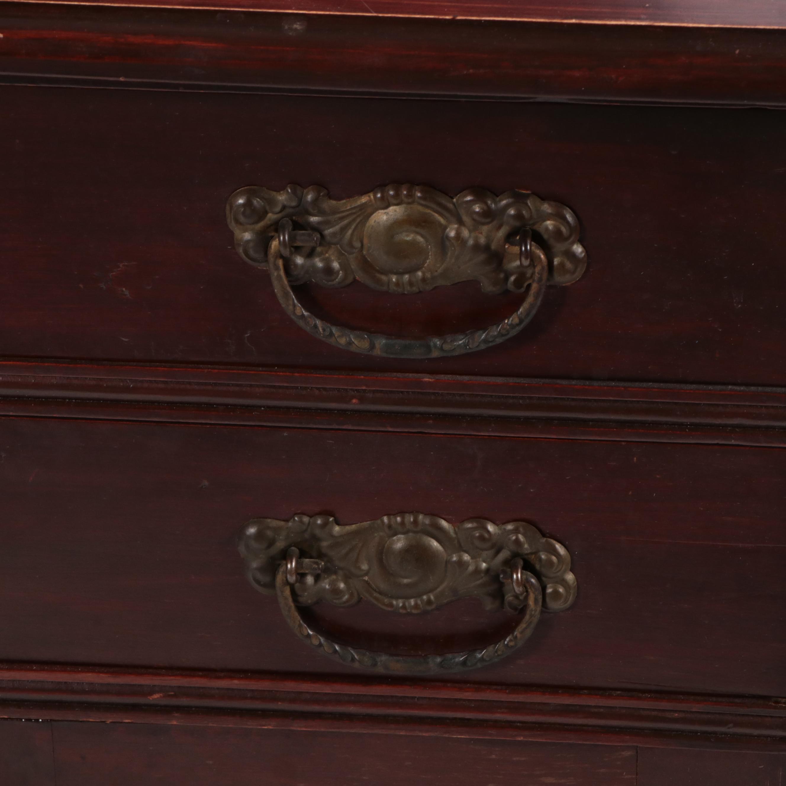 Late Victorian Hardwood Two-Drawer Side Cabinet, Circa 1900