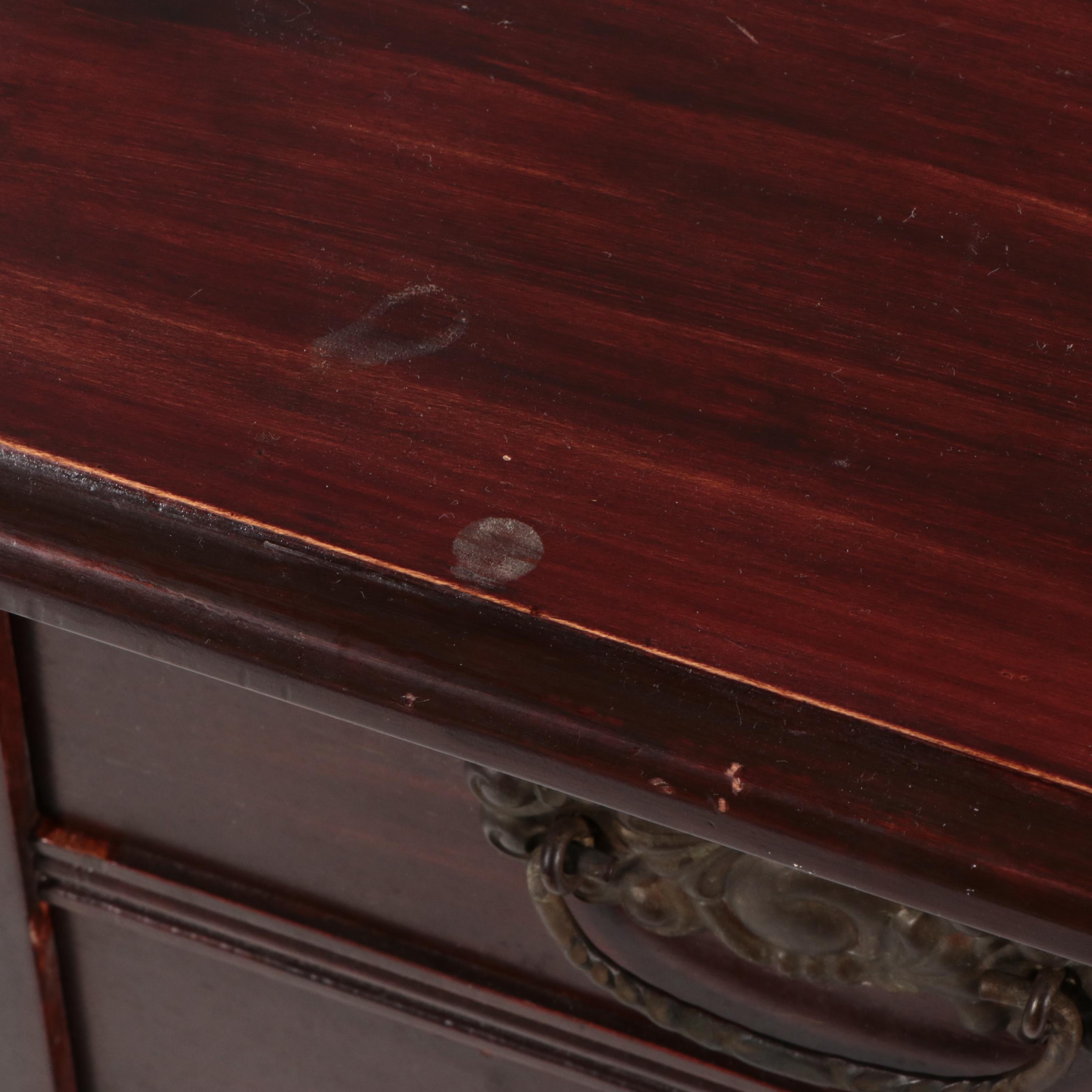 Late Victorian Hardwood Two-Drawer Side Cabinet, Circa 1900