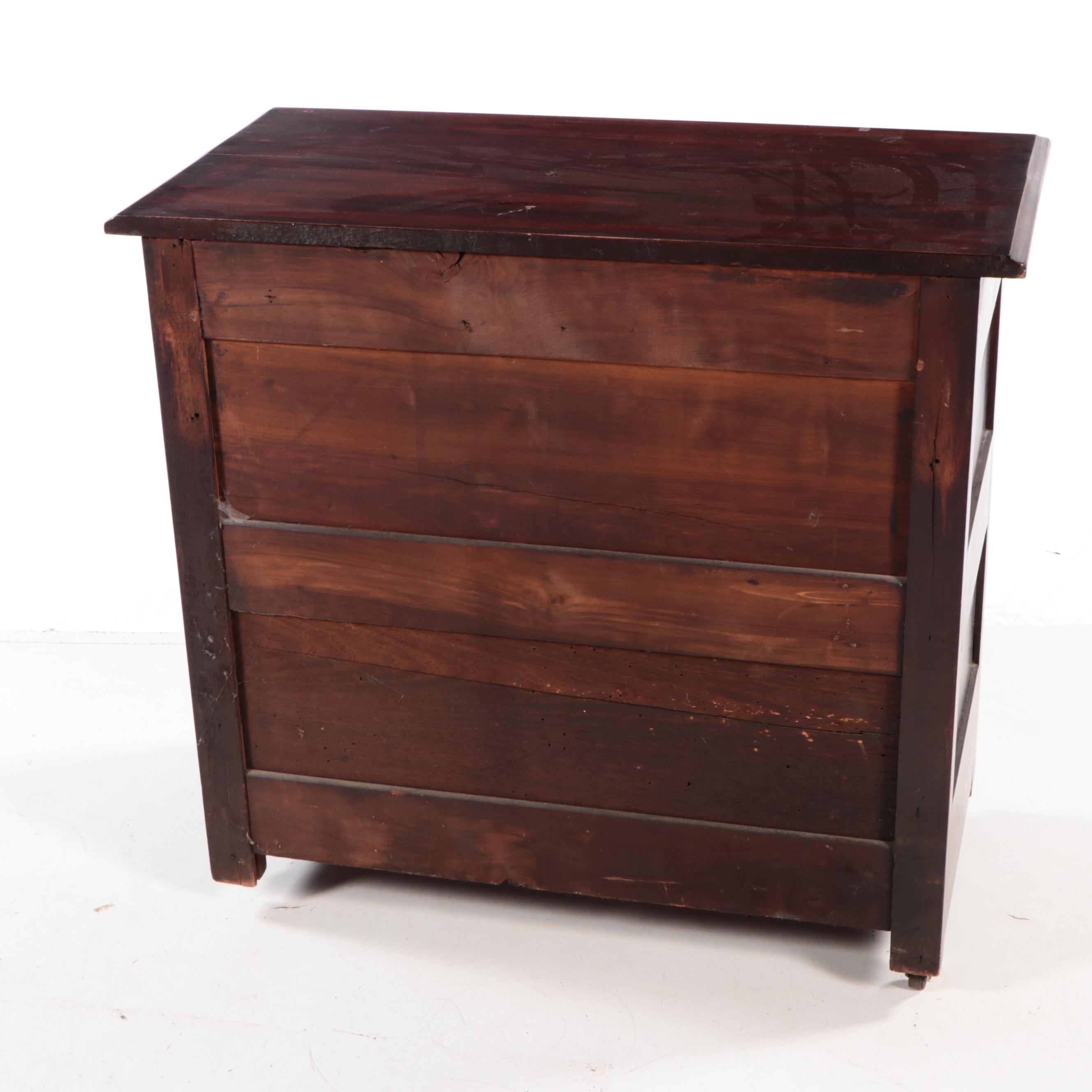 Late Victorian Hardwood Two-Drawer Side Cabinet, Circa 1900