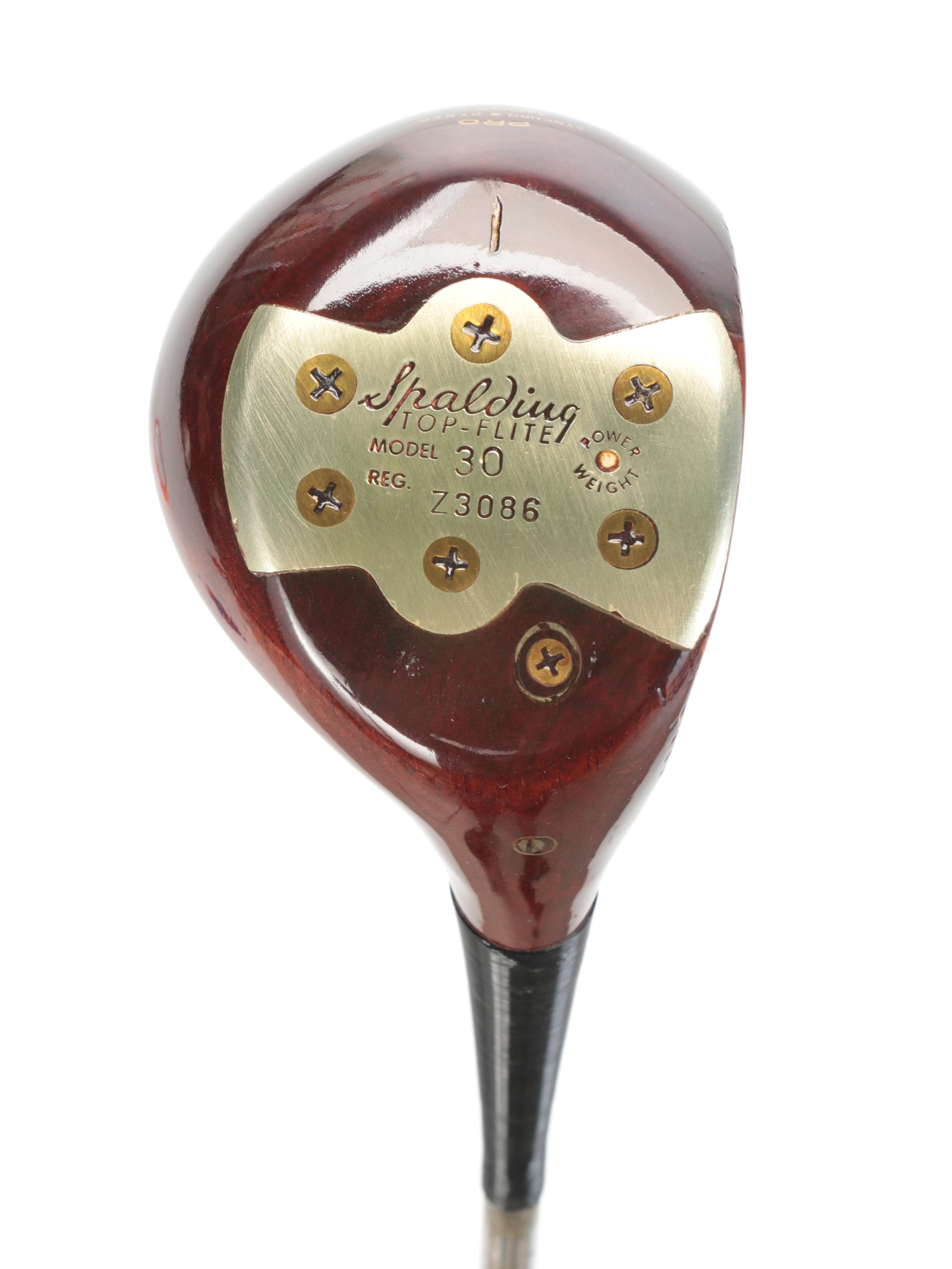 Spalding Persimmon Wood Top-Flite 1-5 Woods