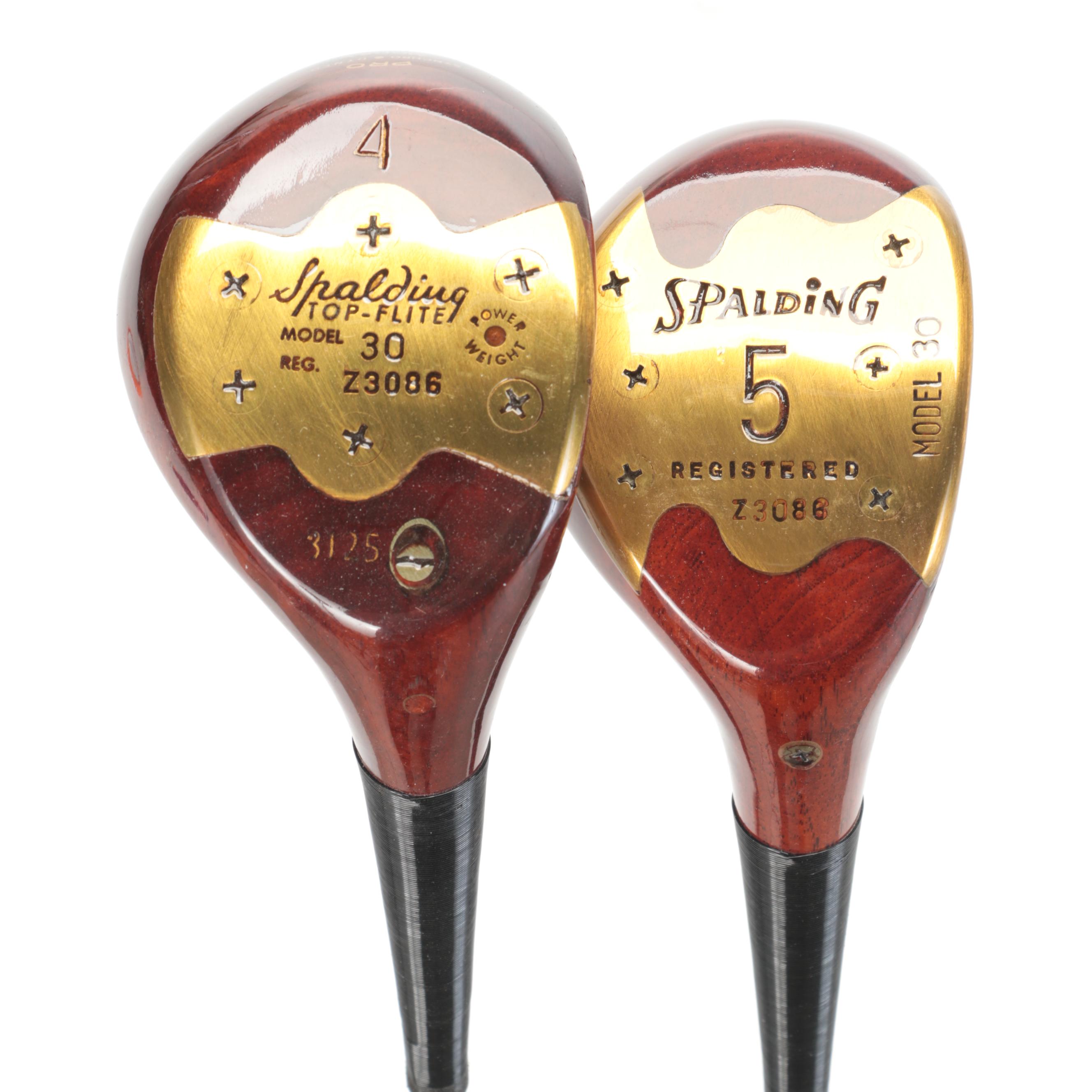 Spalding Persimmon Wood Top-Flite 1-5 Woods