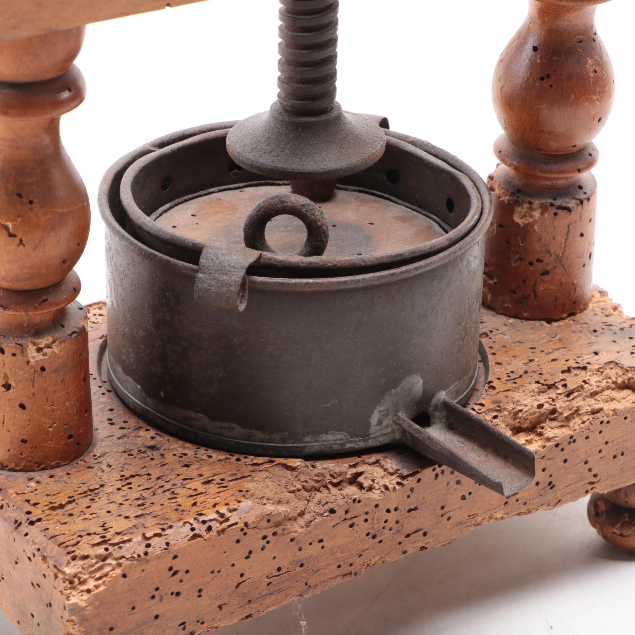 Antique Tabletop French Kitchen Press, 19th Century