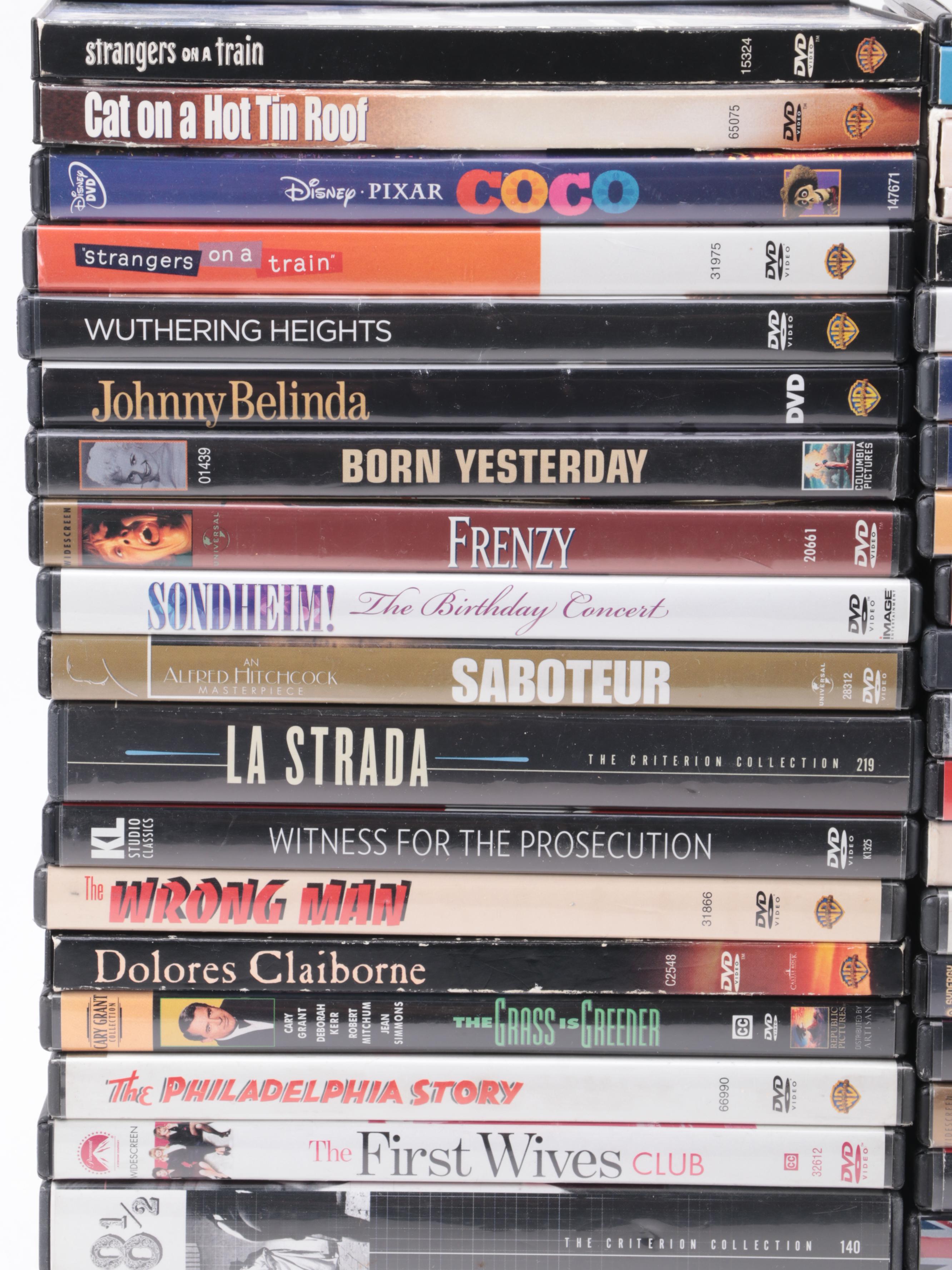 Movies and TV Show DVDs Including "Downton Abbey," Hitchcock Films and More