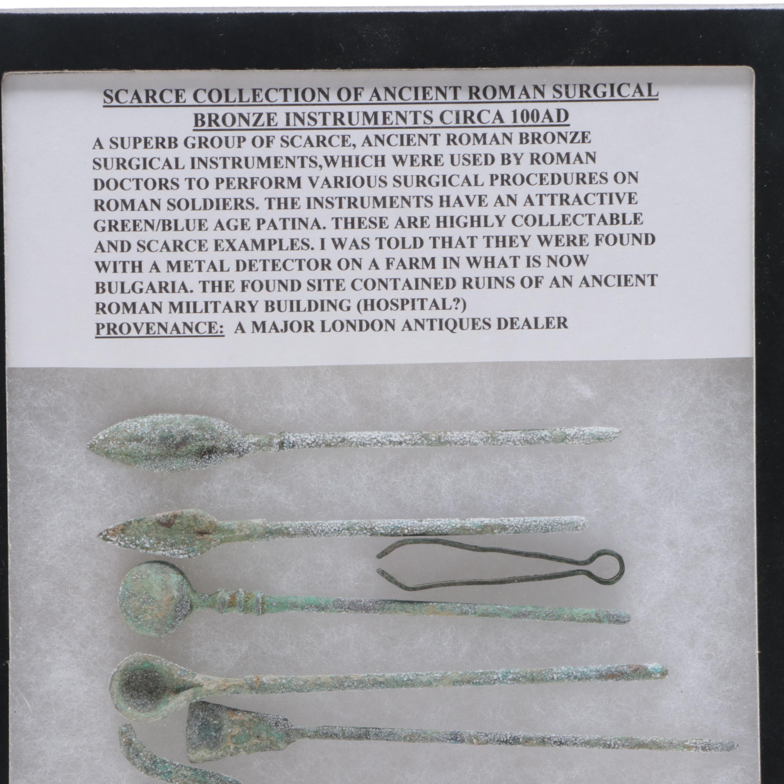 Ancient Roman Bronze Surgical Instruments, Circa 100-300 CE