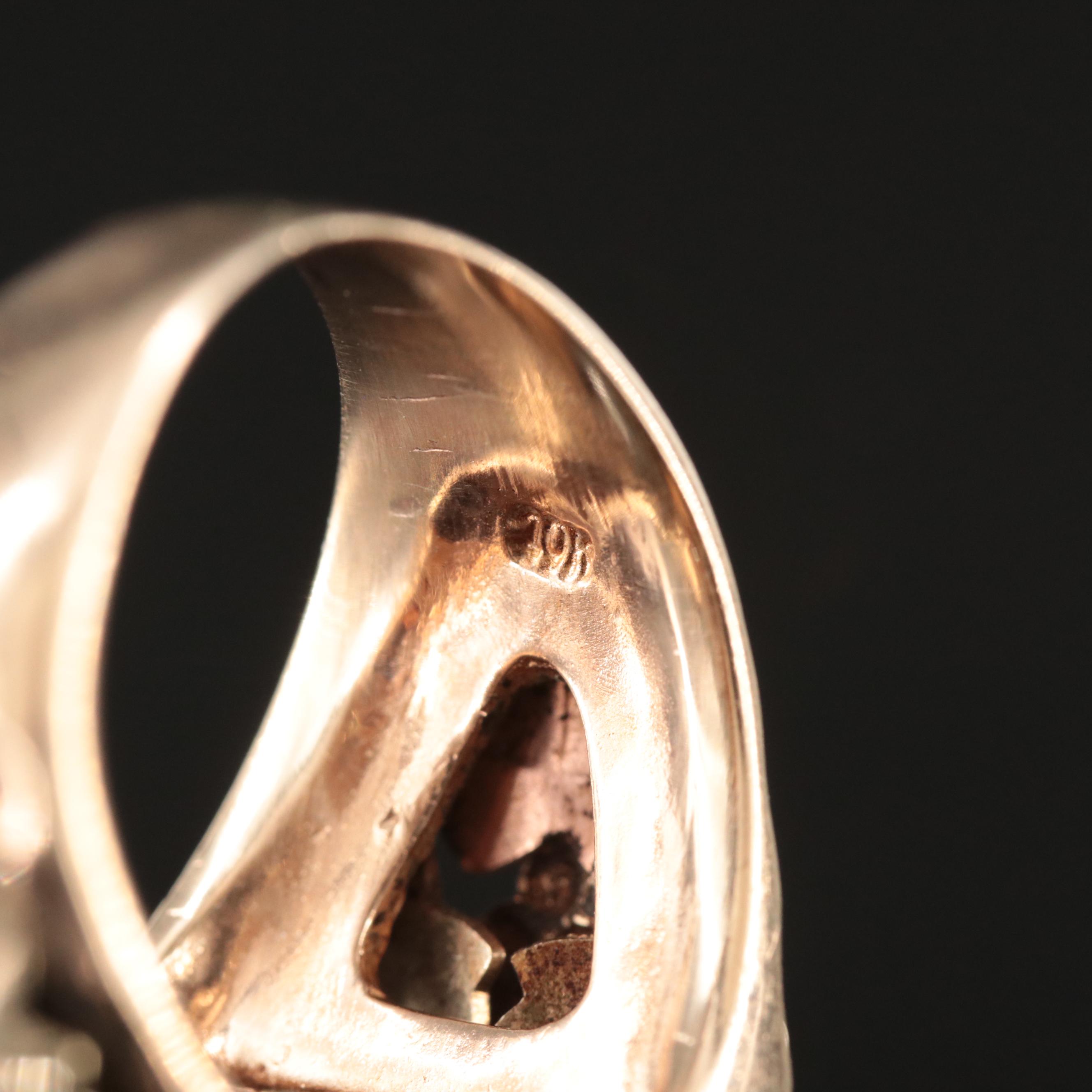 Stamper 10K Black Onyx "Black Hills Gold Harley Davidson " Ring