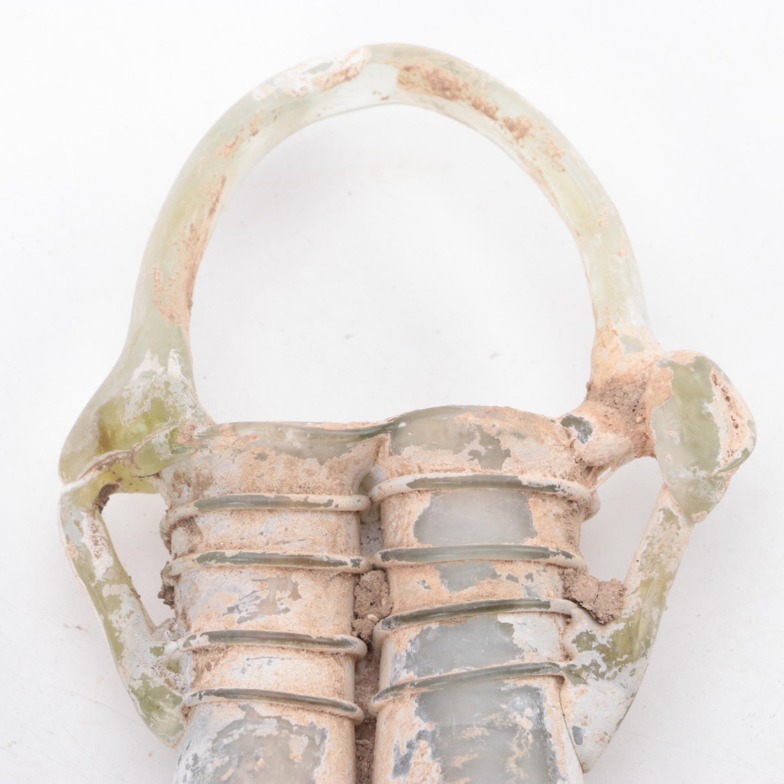 Ancient Roman Double Glass Kohl Tube