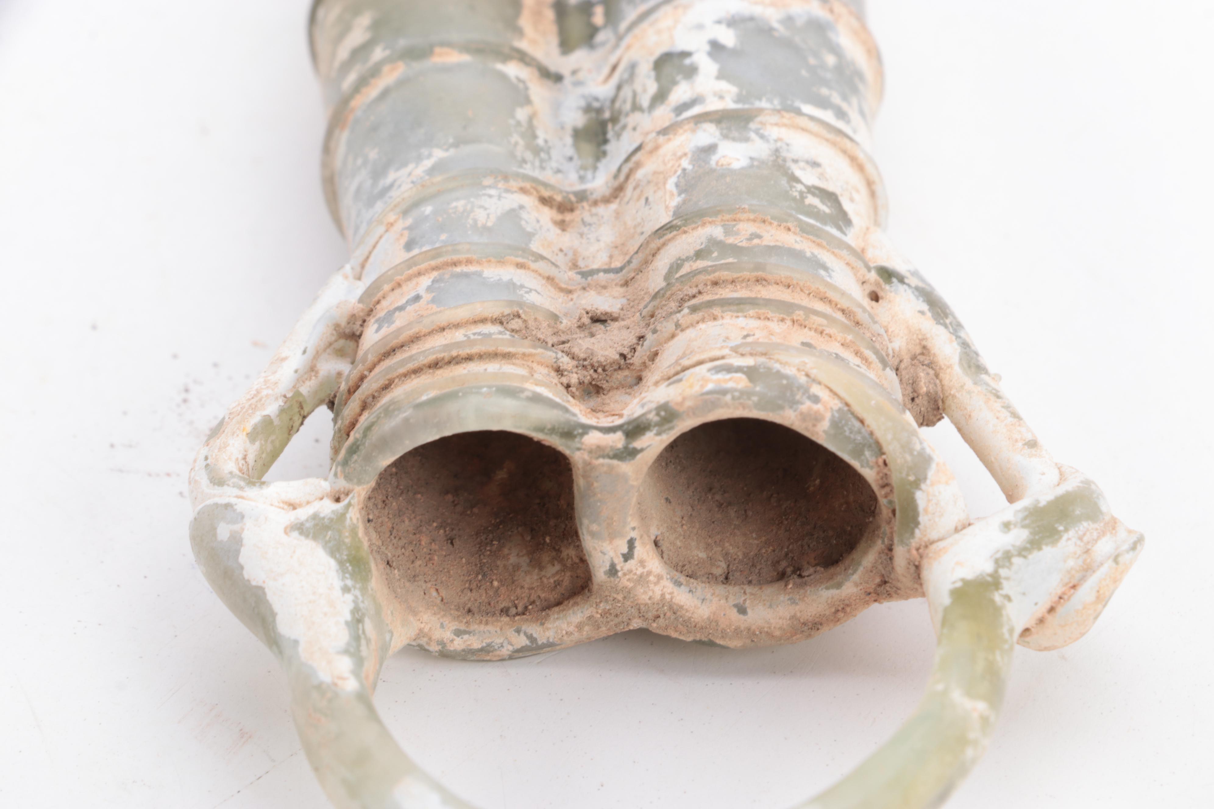 Ancient Roman Double Glass Kohl Tube