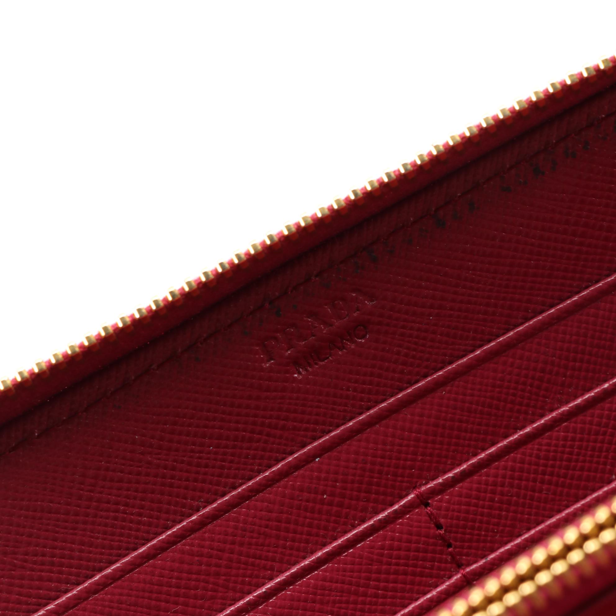 Prada Saffiano Leather Zip Wallet