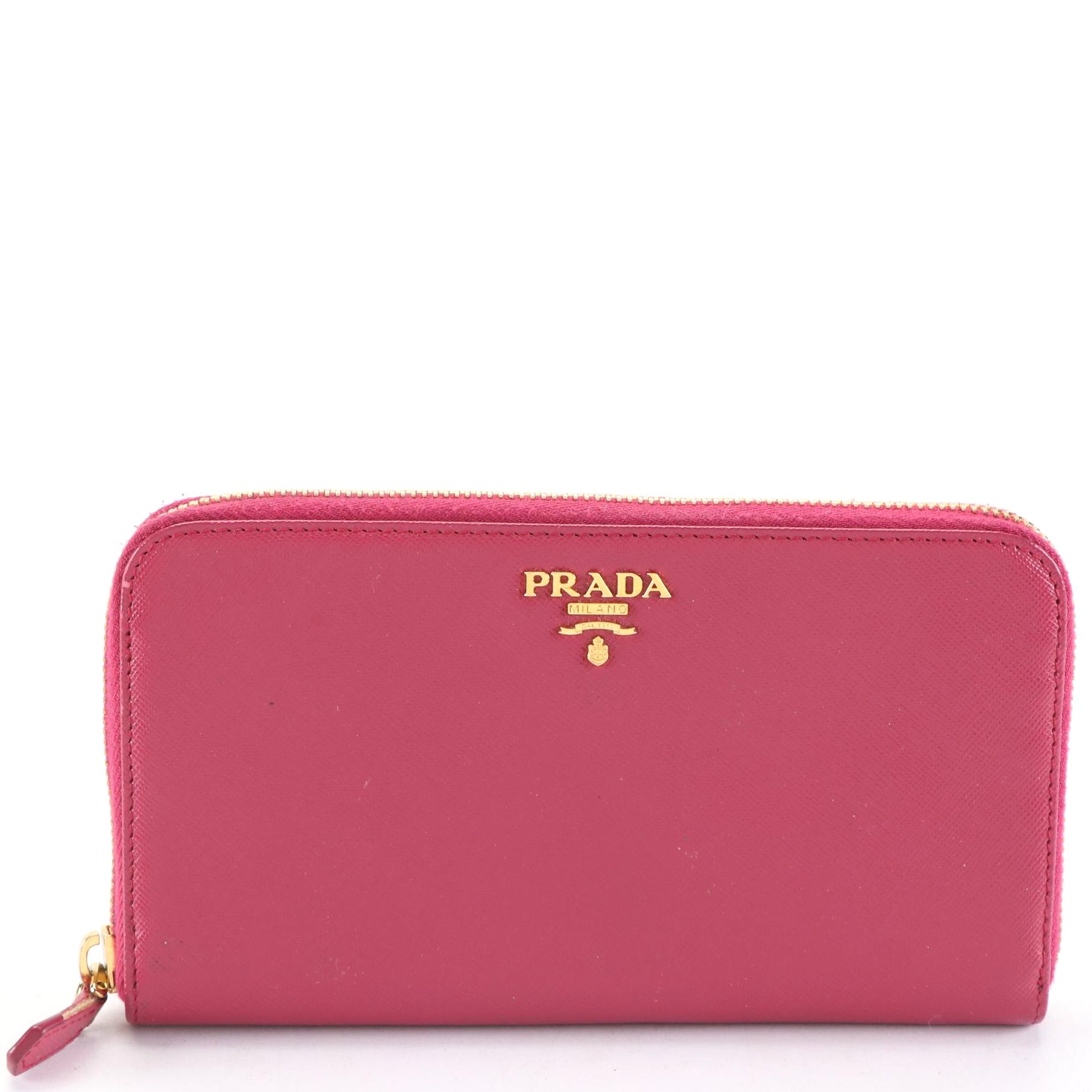 Prada Saffiano Leather Zip Wallet