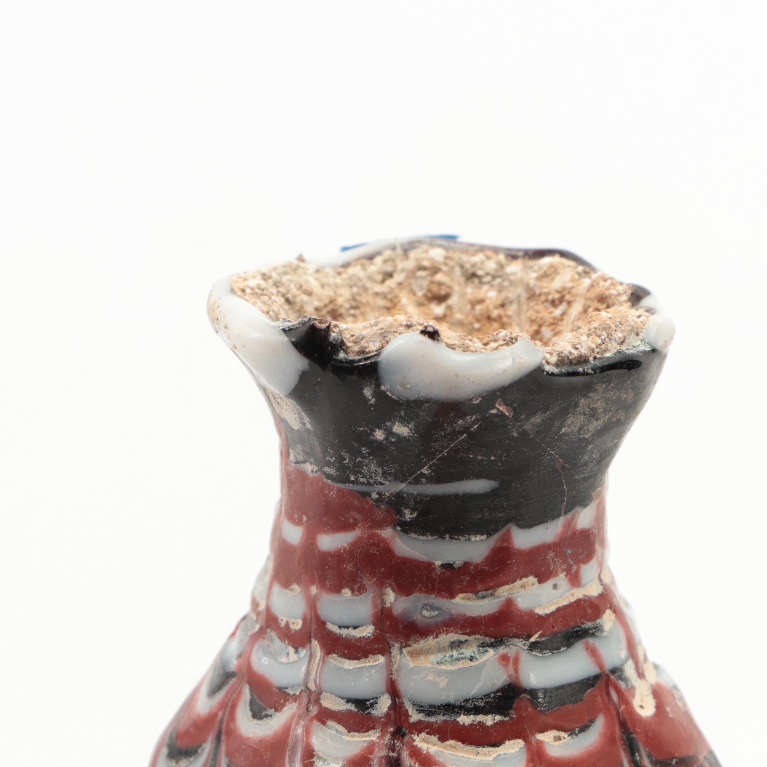 Ancient Greek and Ancient Phoenician Colored Glass Vessels