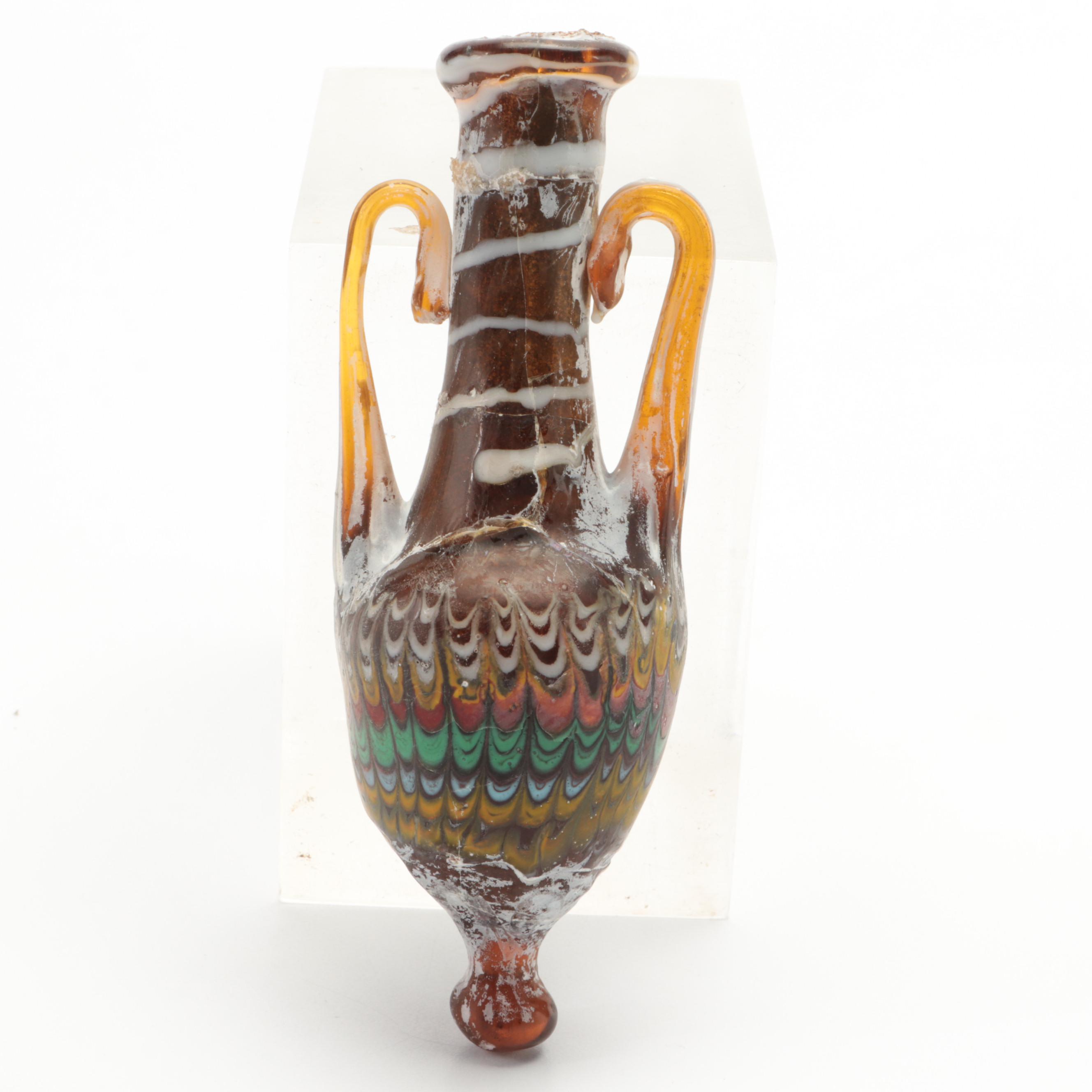 Ancient Greek and Ancient Phoenician Colored Glass Vessels