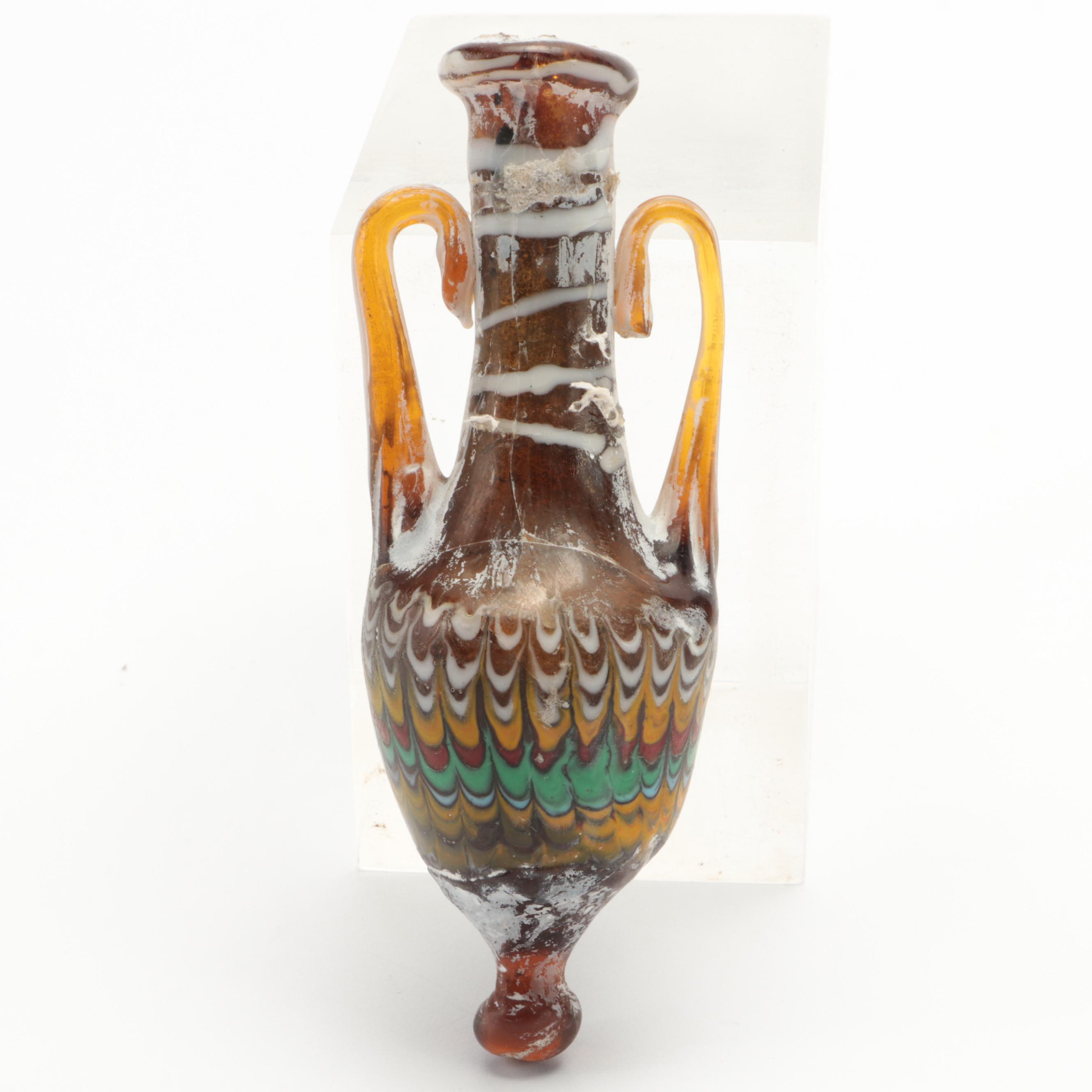 Ancient Greek and Ancient Phoenician Colored Glass Vessels