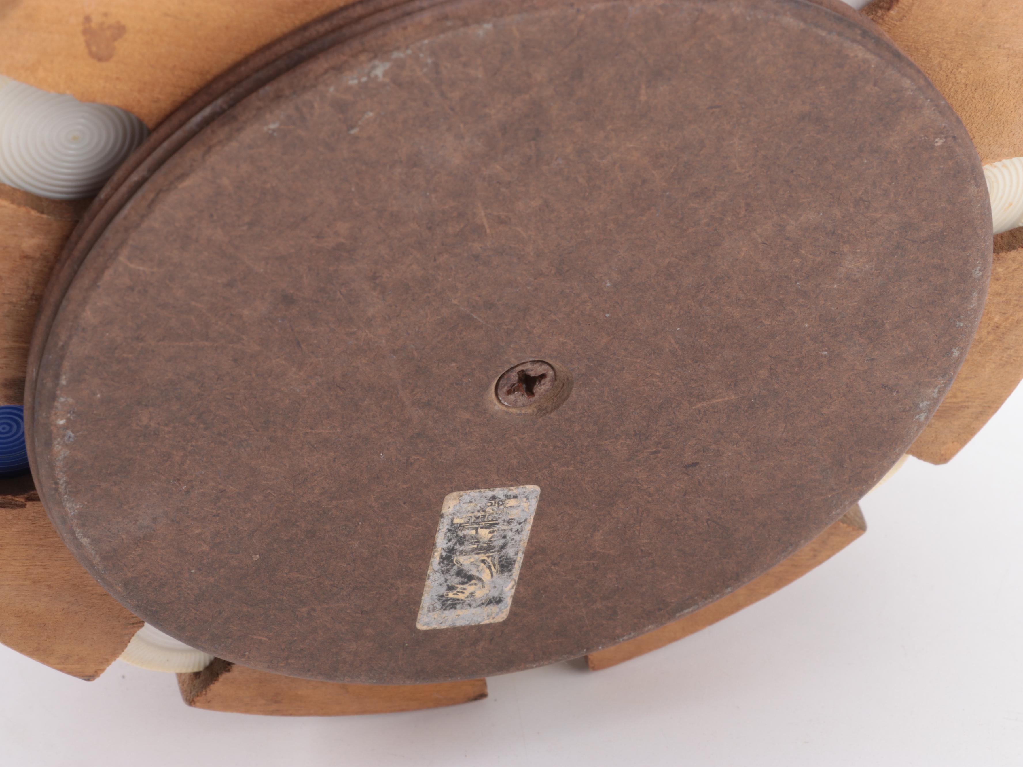 Portable Wood Poker Chip Caddy with Chips and Card Shuffler