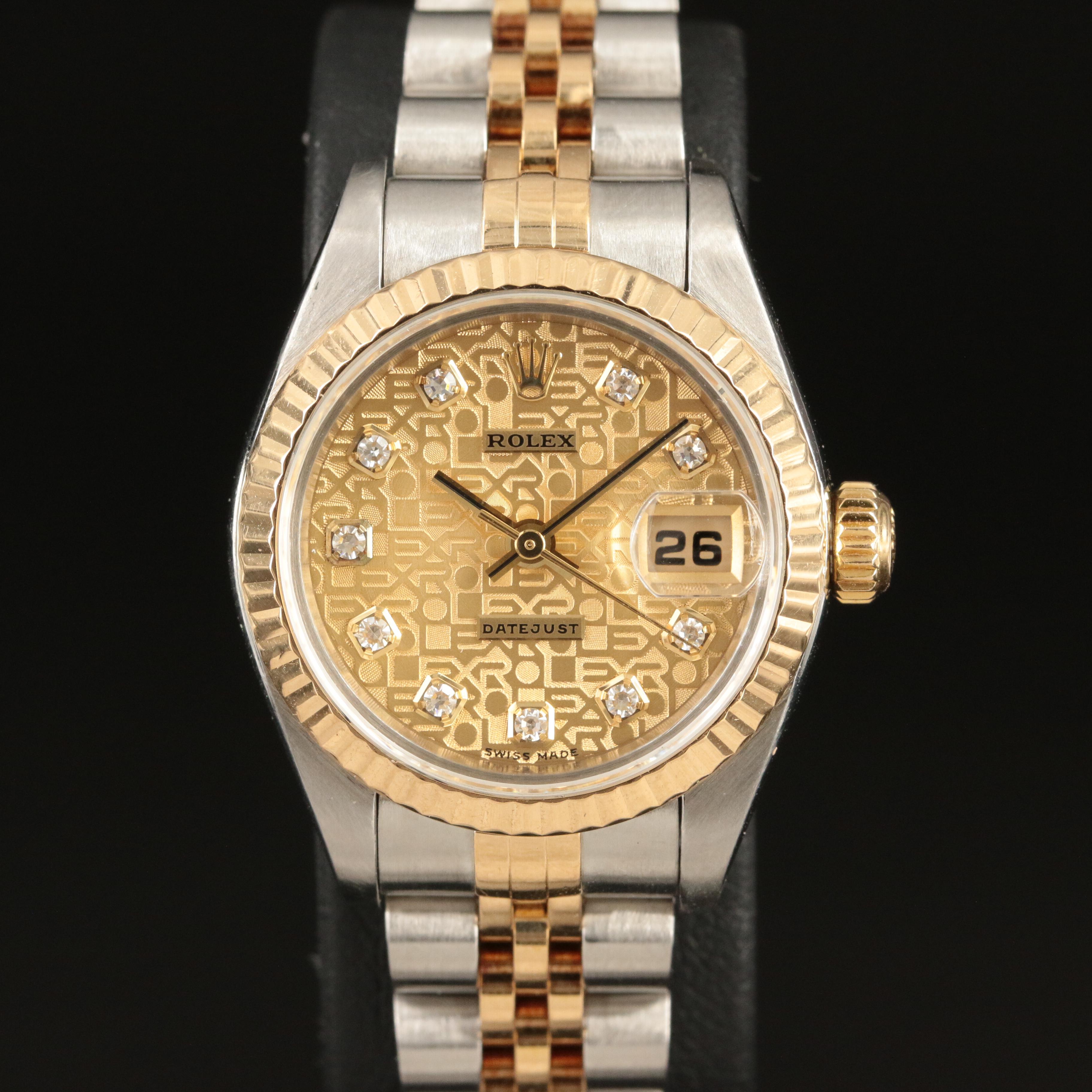 2002 Rolex Factory Diamond Jubilee Dial Datejust Watch