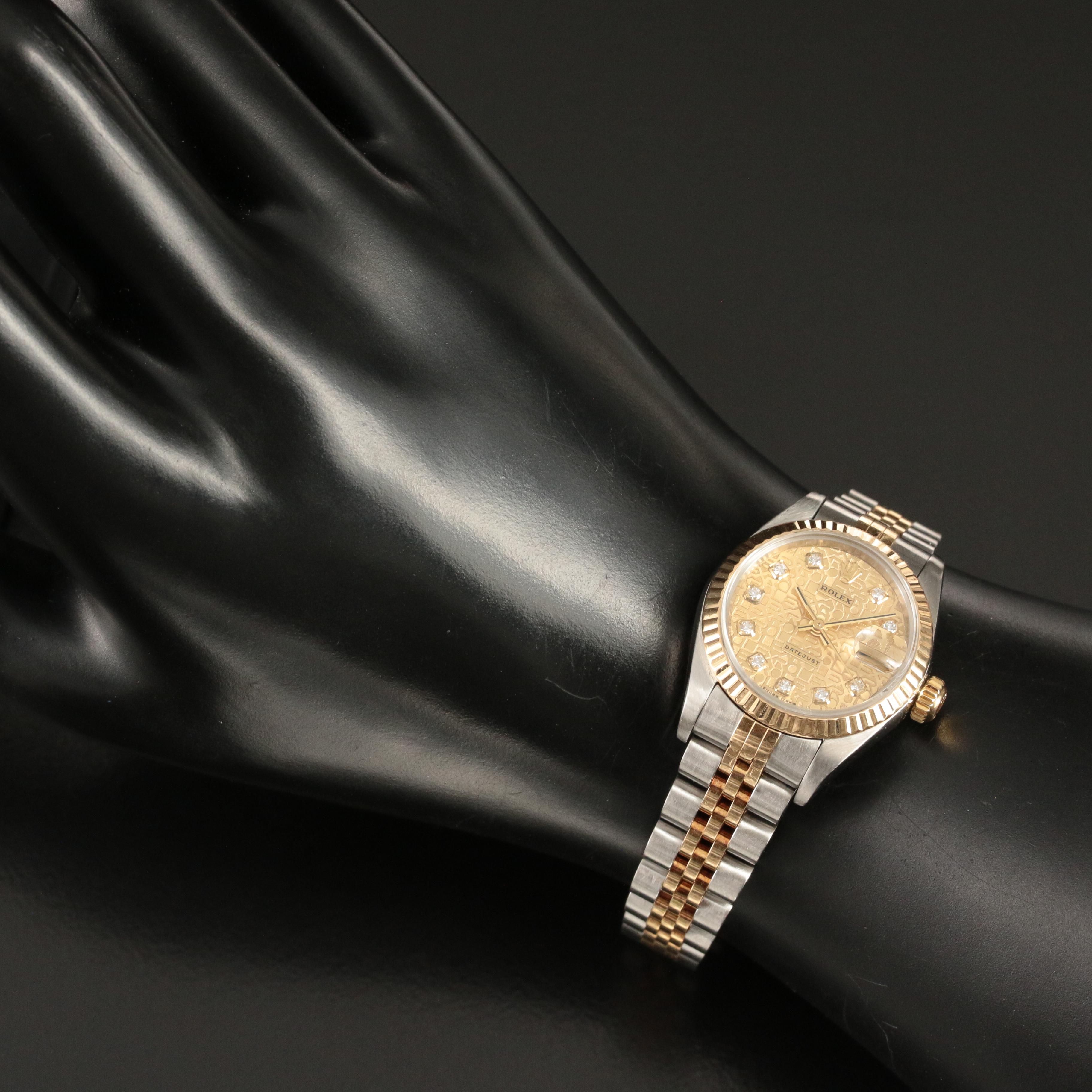 2002 Rolex Factory Diamond Jubilee Dial Datejust Watch