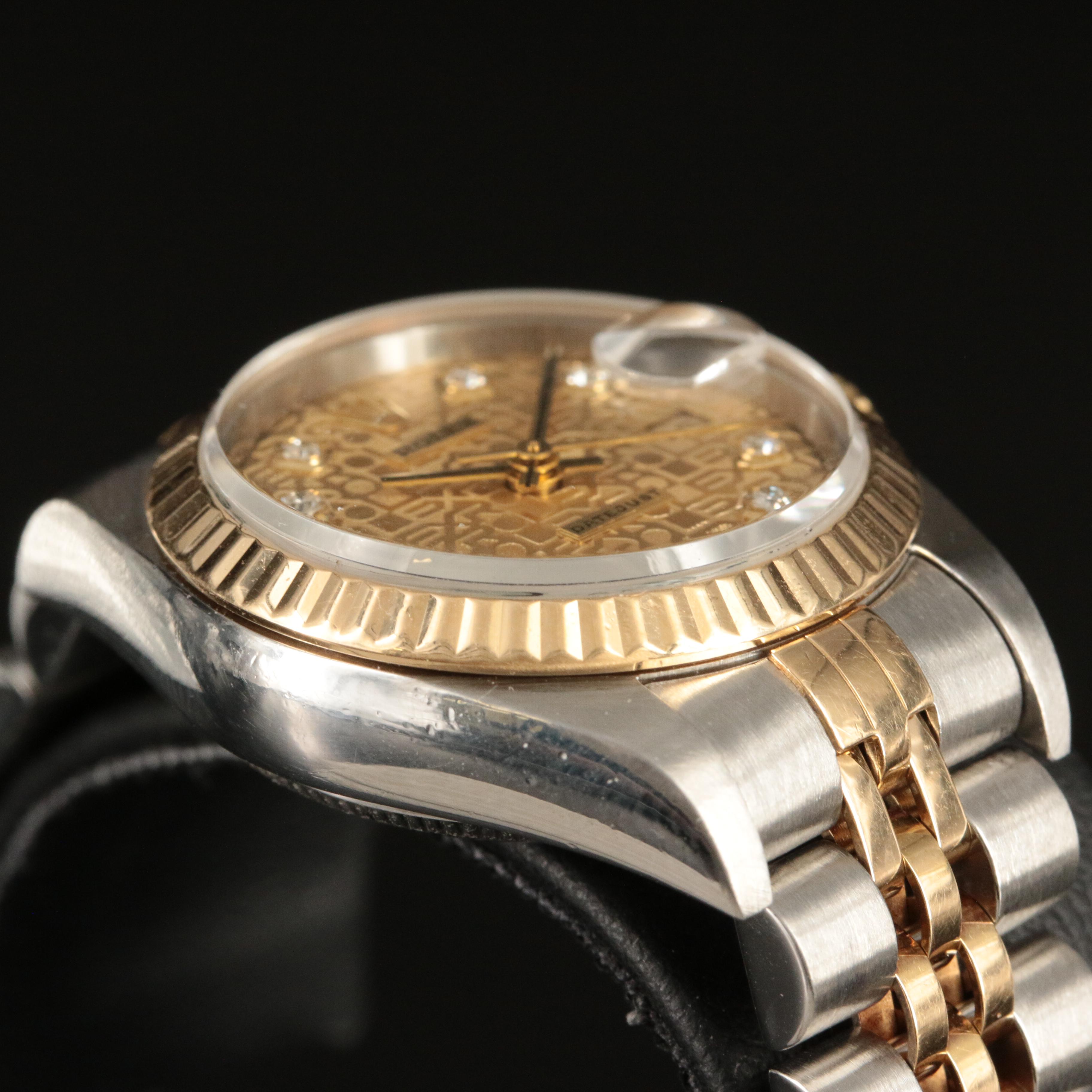 2002 Rolex Factory Diamond Jubilee Dial Datejust Watch