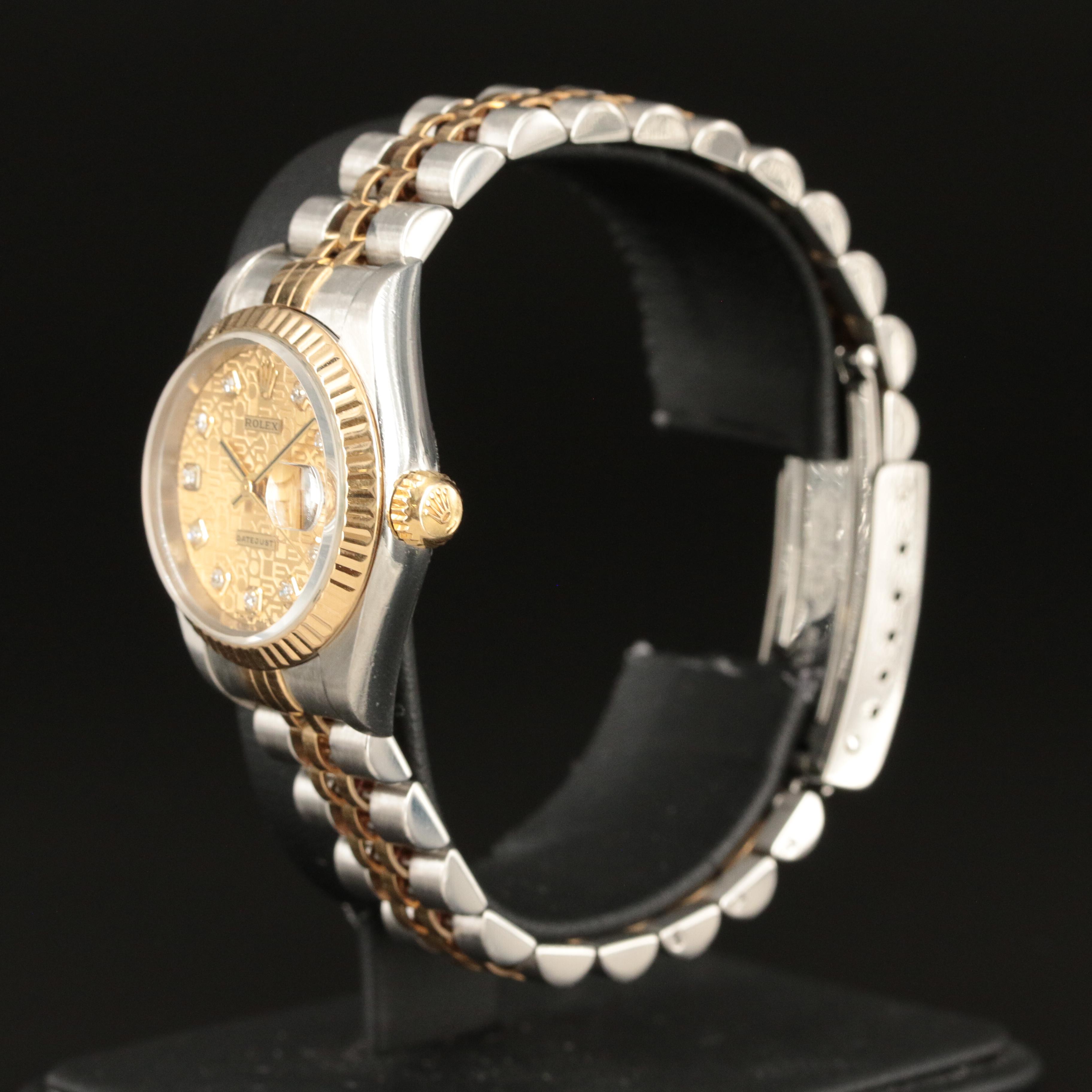 2002 Rolex Factory Diamond Jubilee Dial Datejust Watch