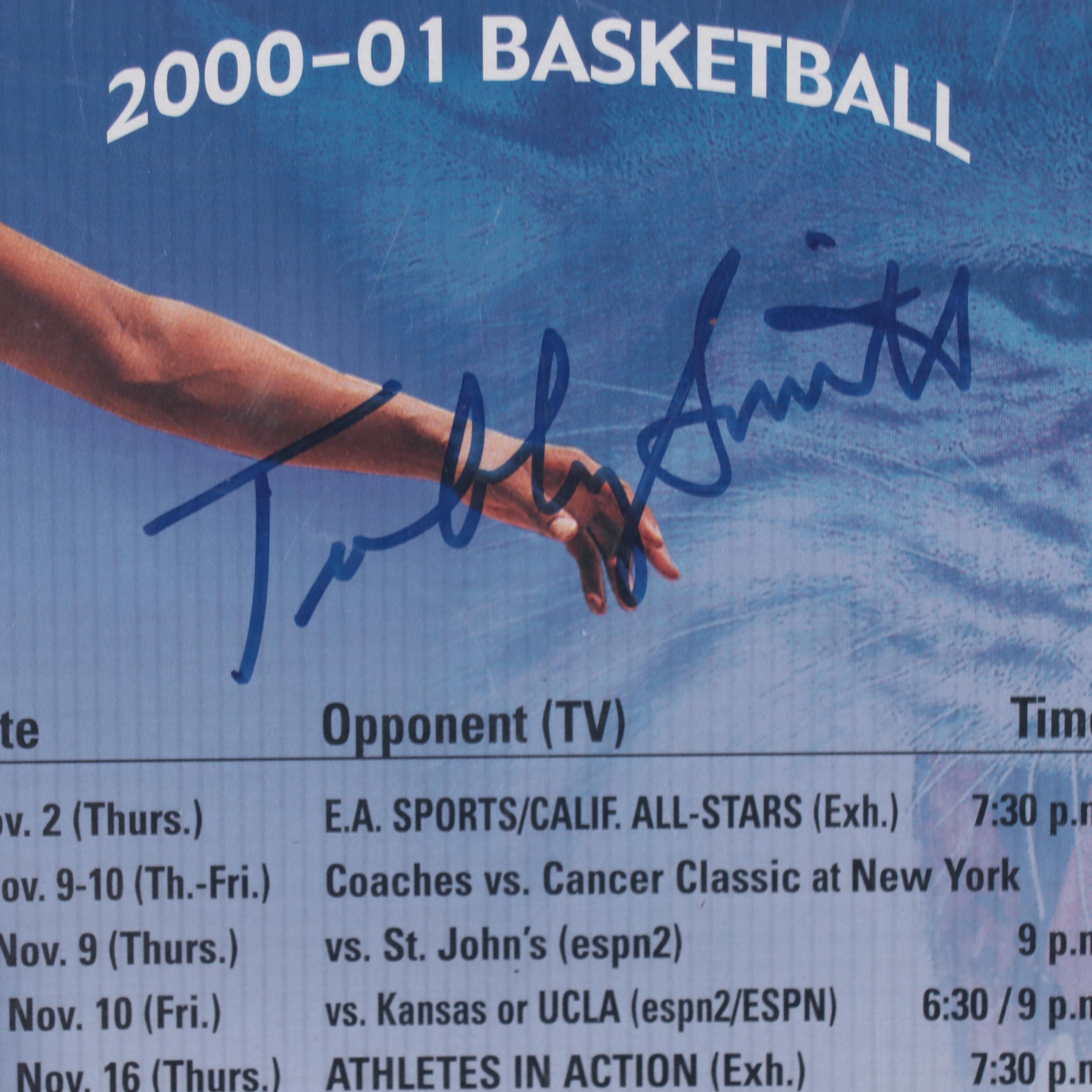 Tubby Smith Signed University of Kentucky 2000-2001 Basketball Season Poster