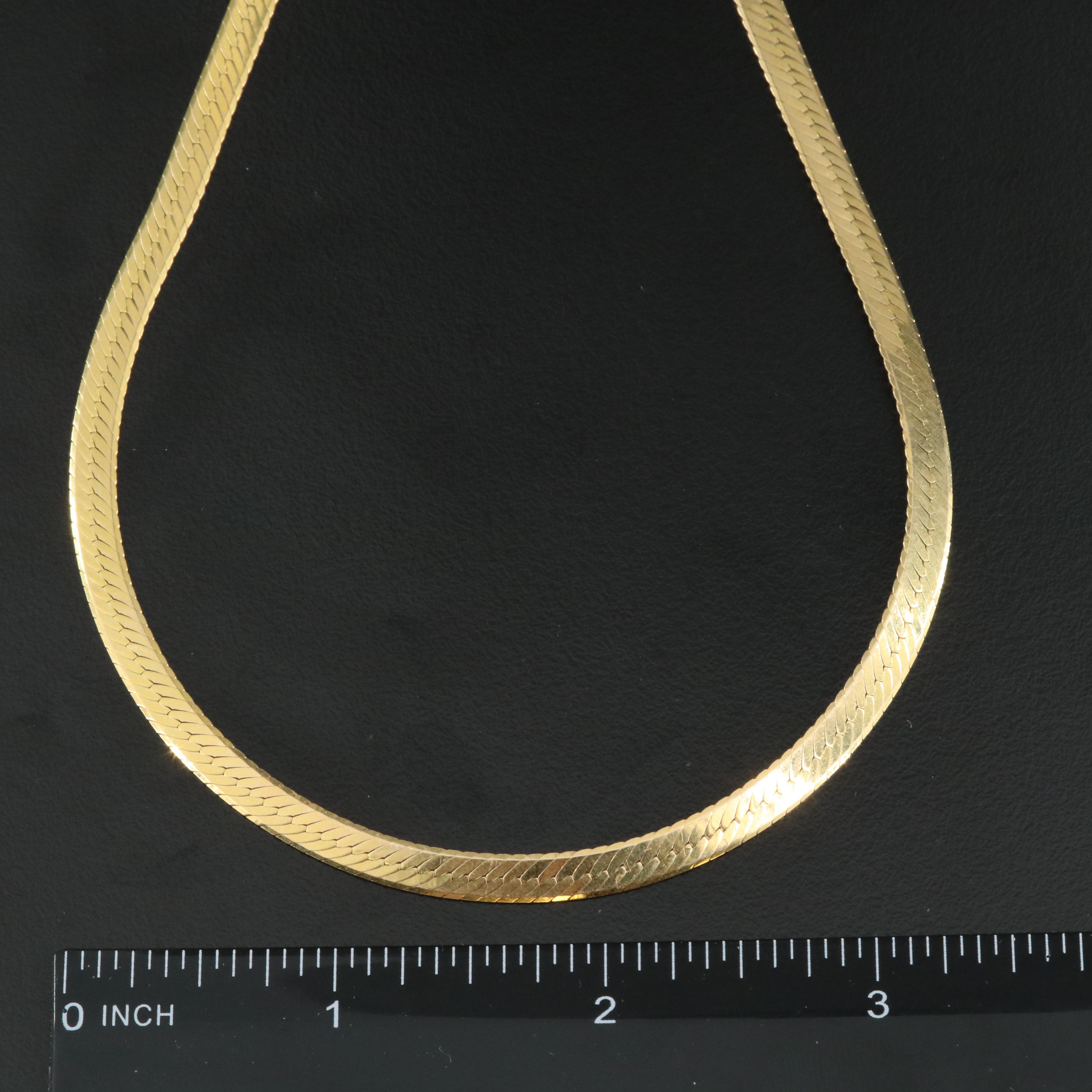 Italian 14K Gold Herringbone Necklace