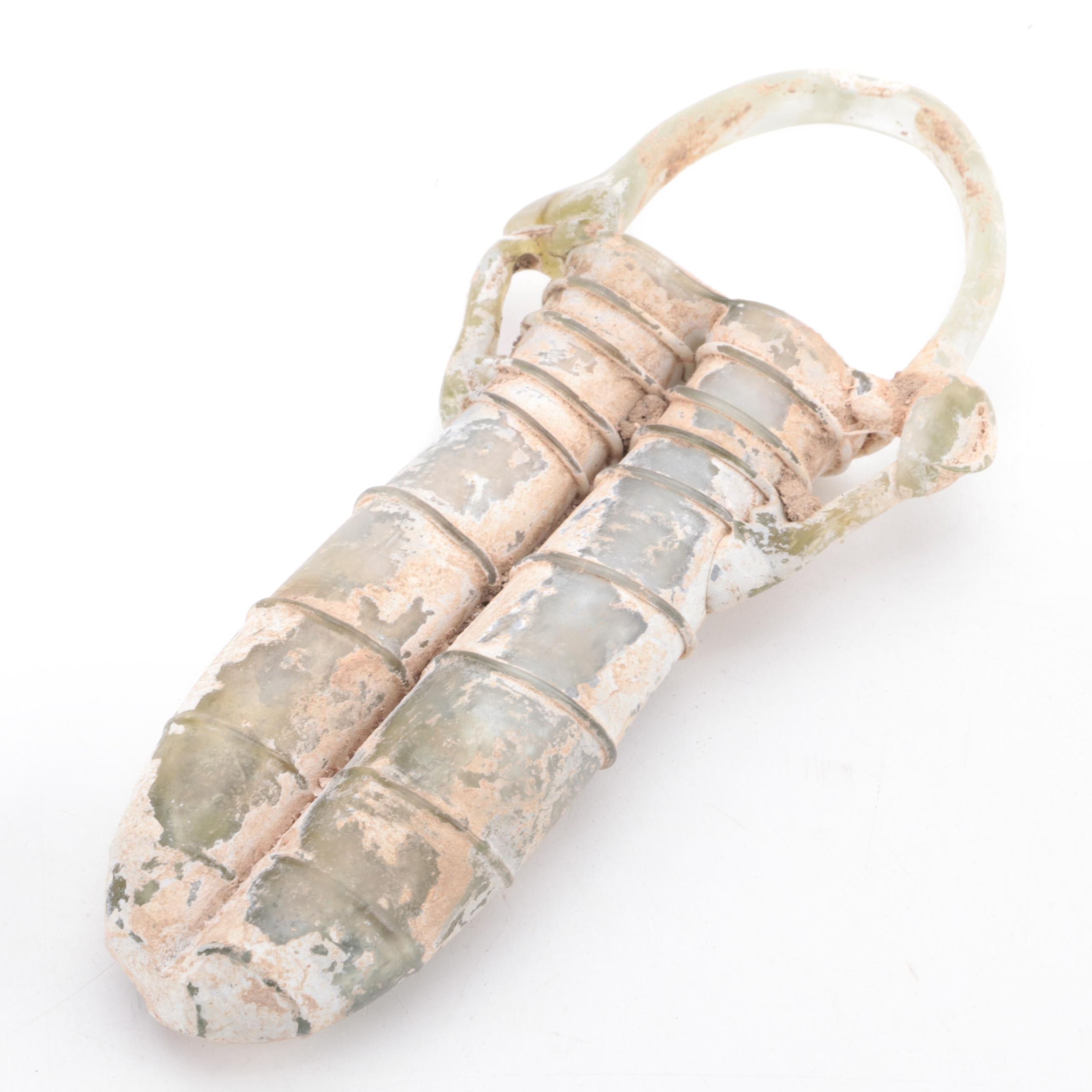 Ancient Roman Double Glass Kohl Tube