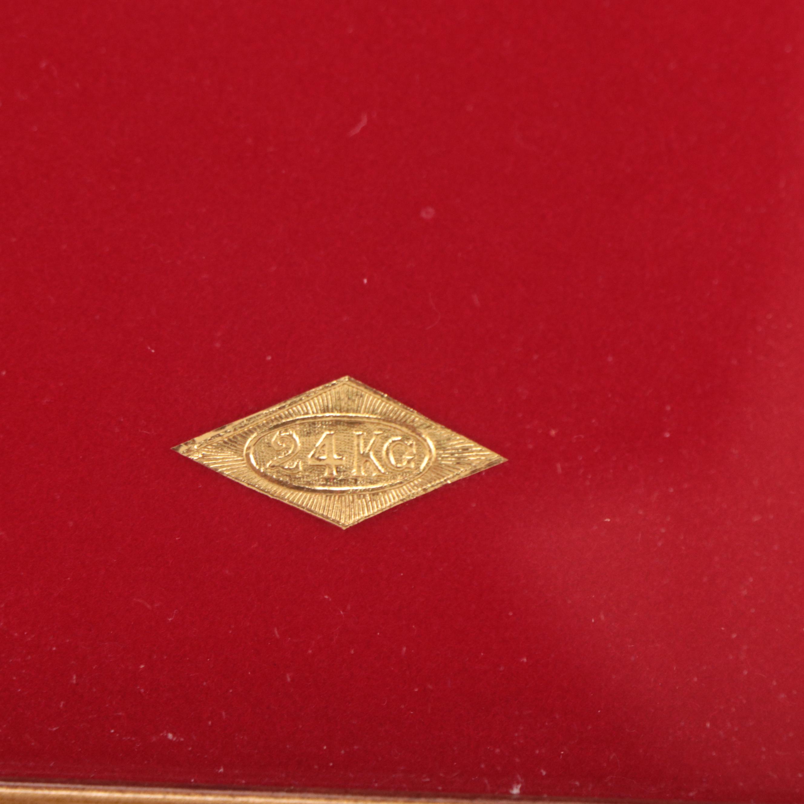 Chinese 24K Gold Foil Feng-Shui Prosperity Plaque Wall Decor