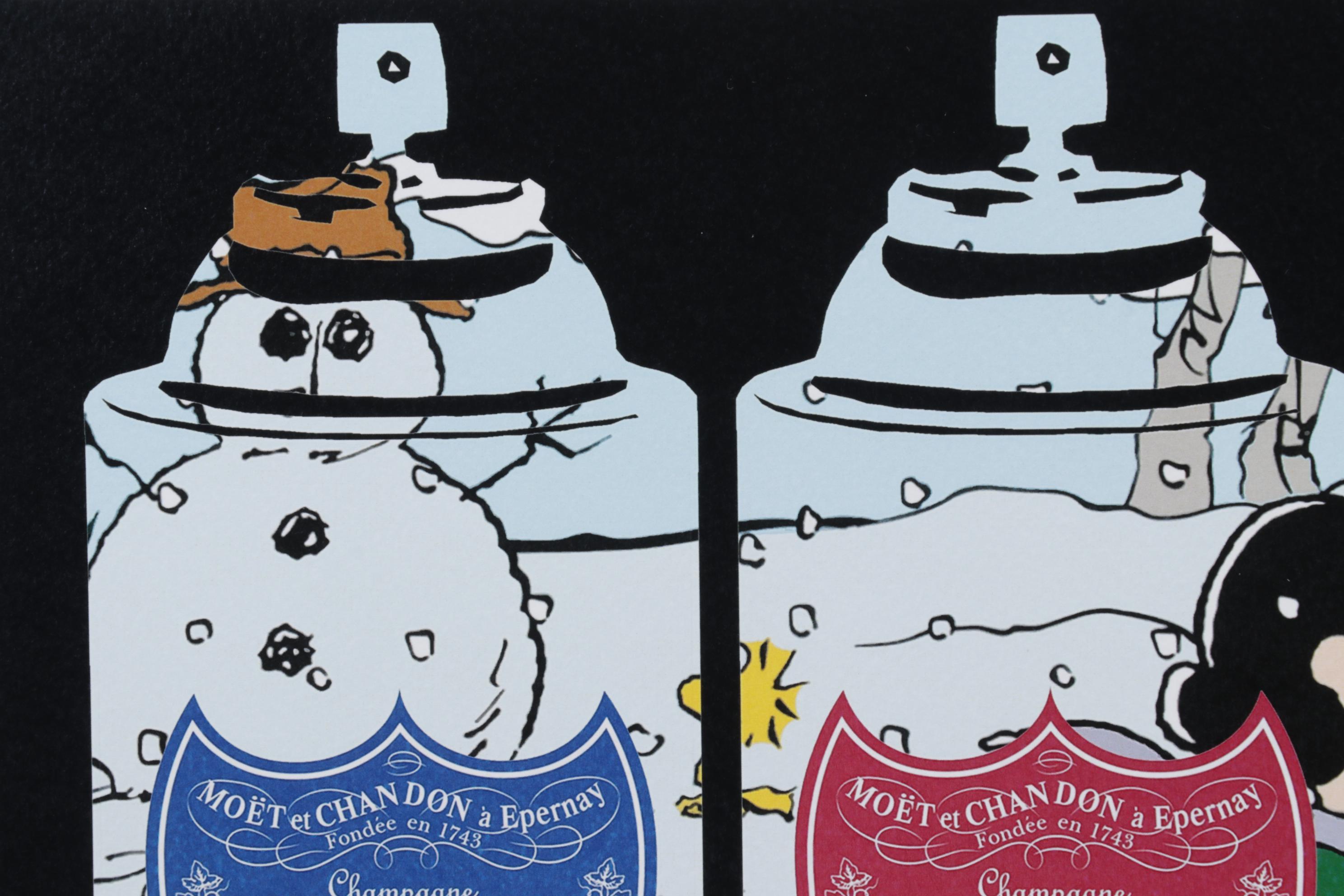 Death NYC Pop Art Graphic Print of Peanuts Spray Paint Canes