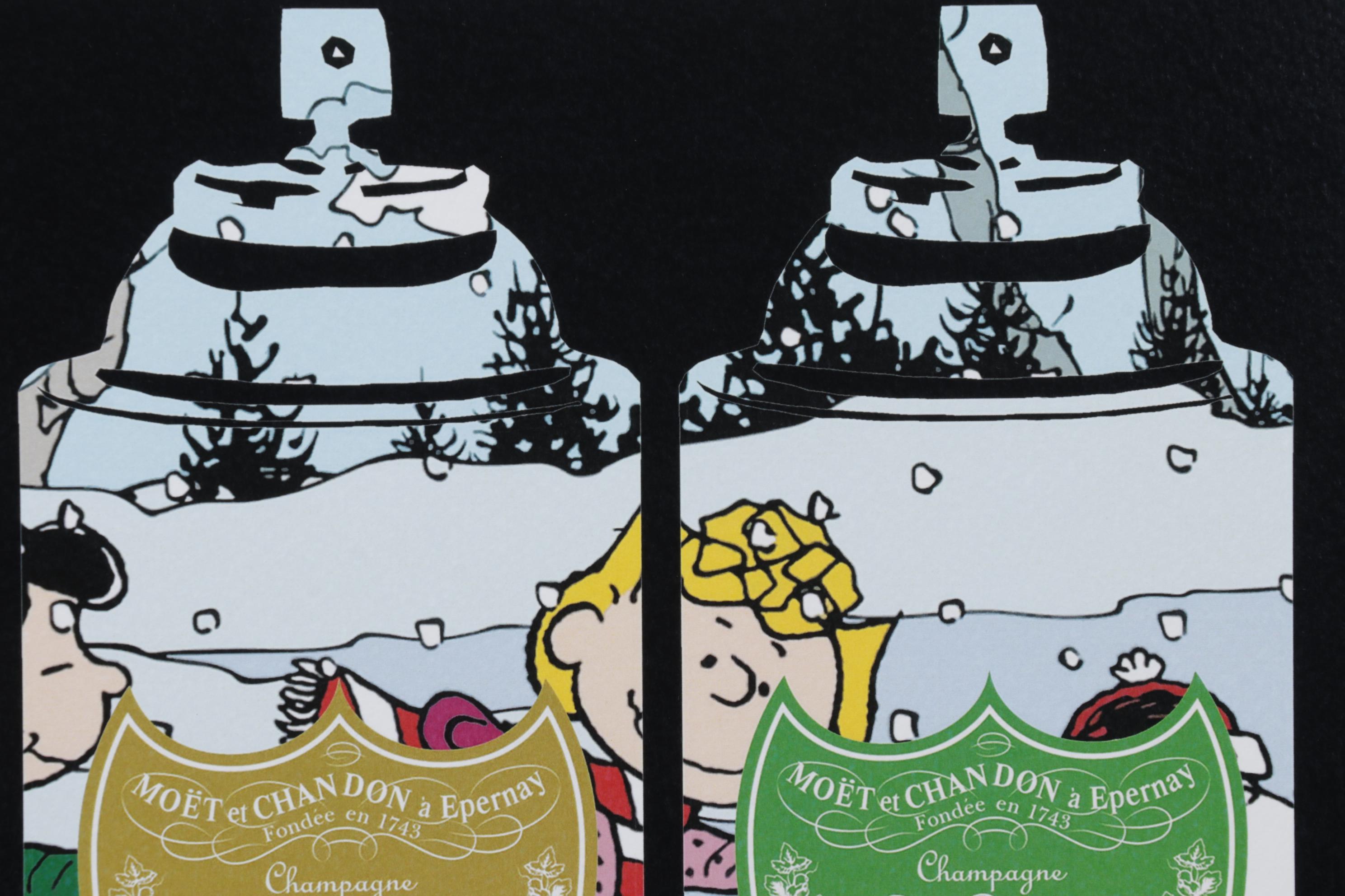 Death NYC Pop Art Graphic Print of Peanuts Spray Paint Canes