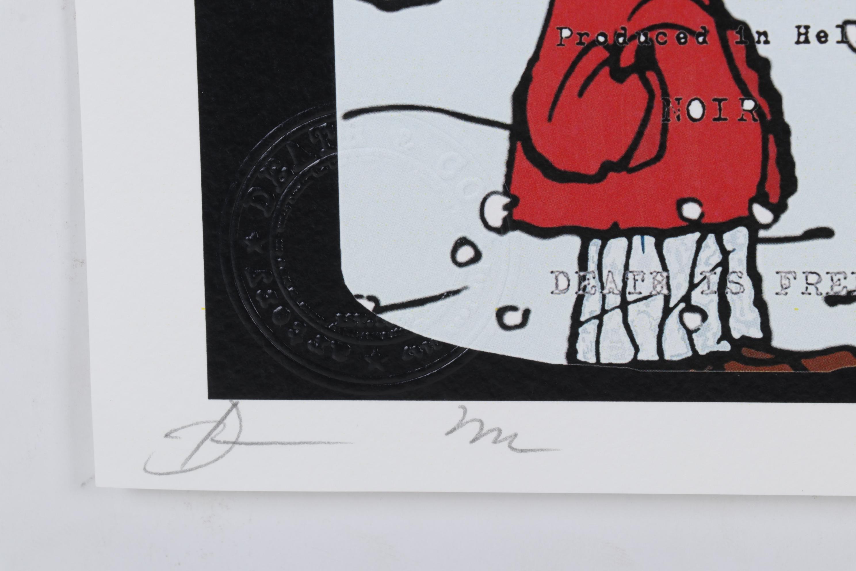 Death NYC Pop Art Graphic Print of Peanuts Spray Paint Canes