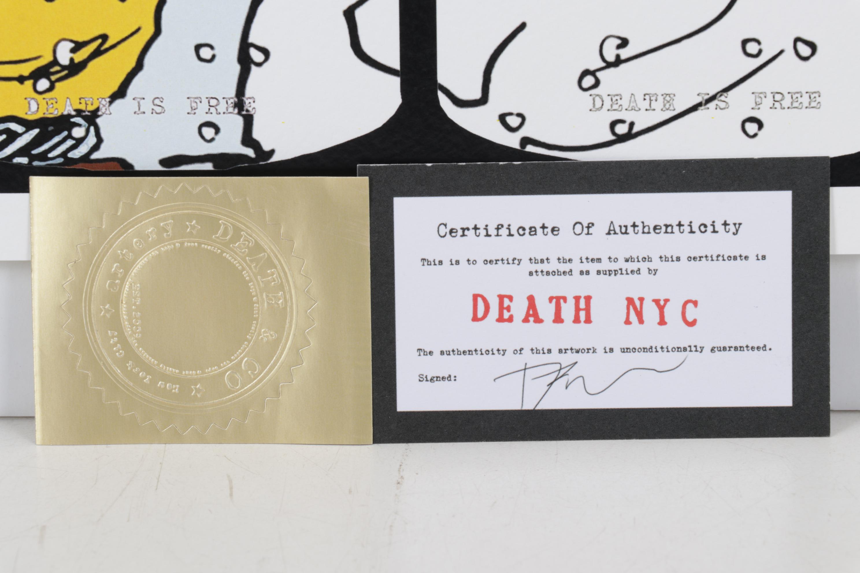 Death NYC Pop Art Graphic Print of Peanuts Spray Paint Canes