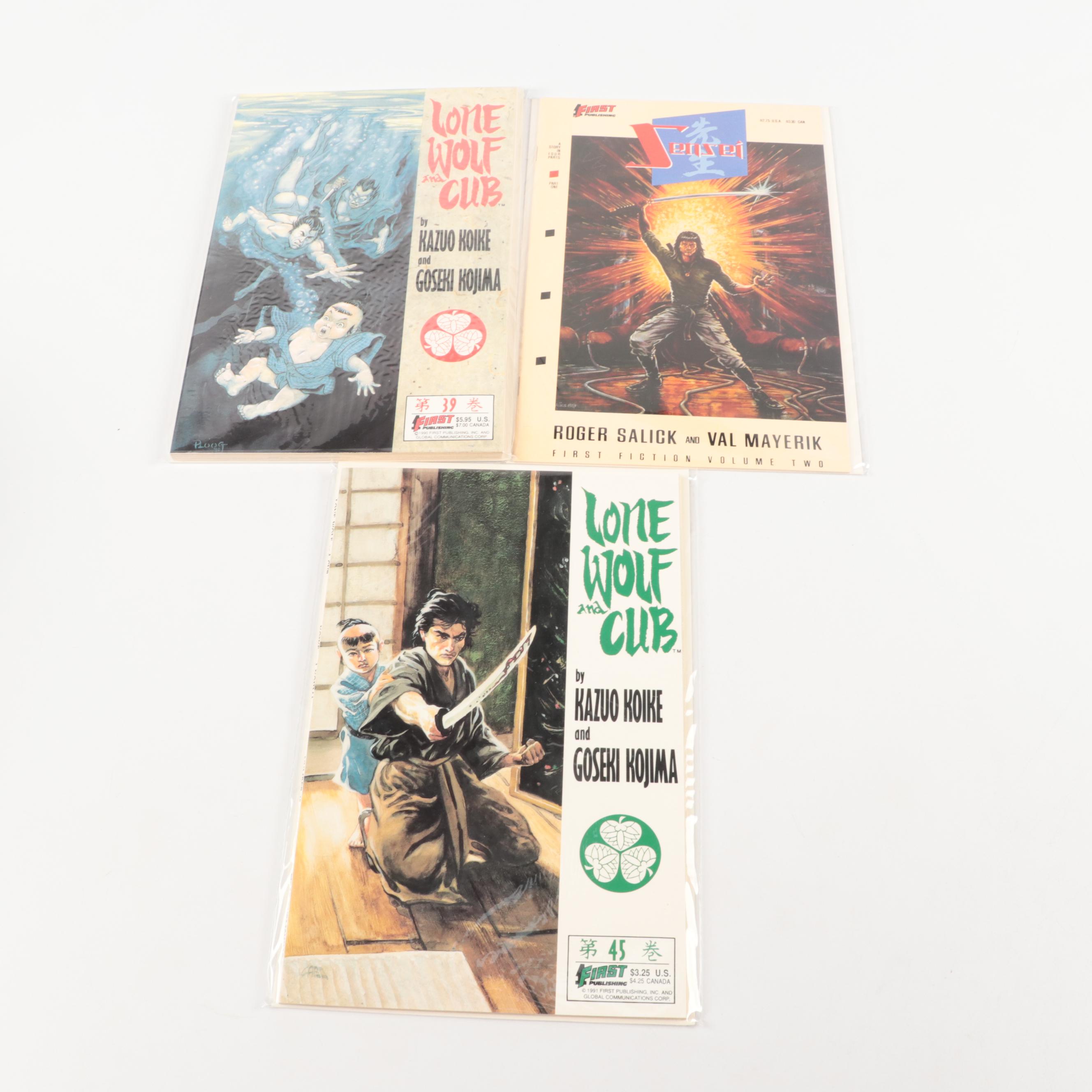 Modern Age First Publishing Comic Books with "Lone Wolf and Cub"and "Sensei"