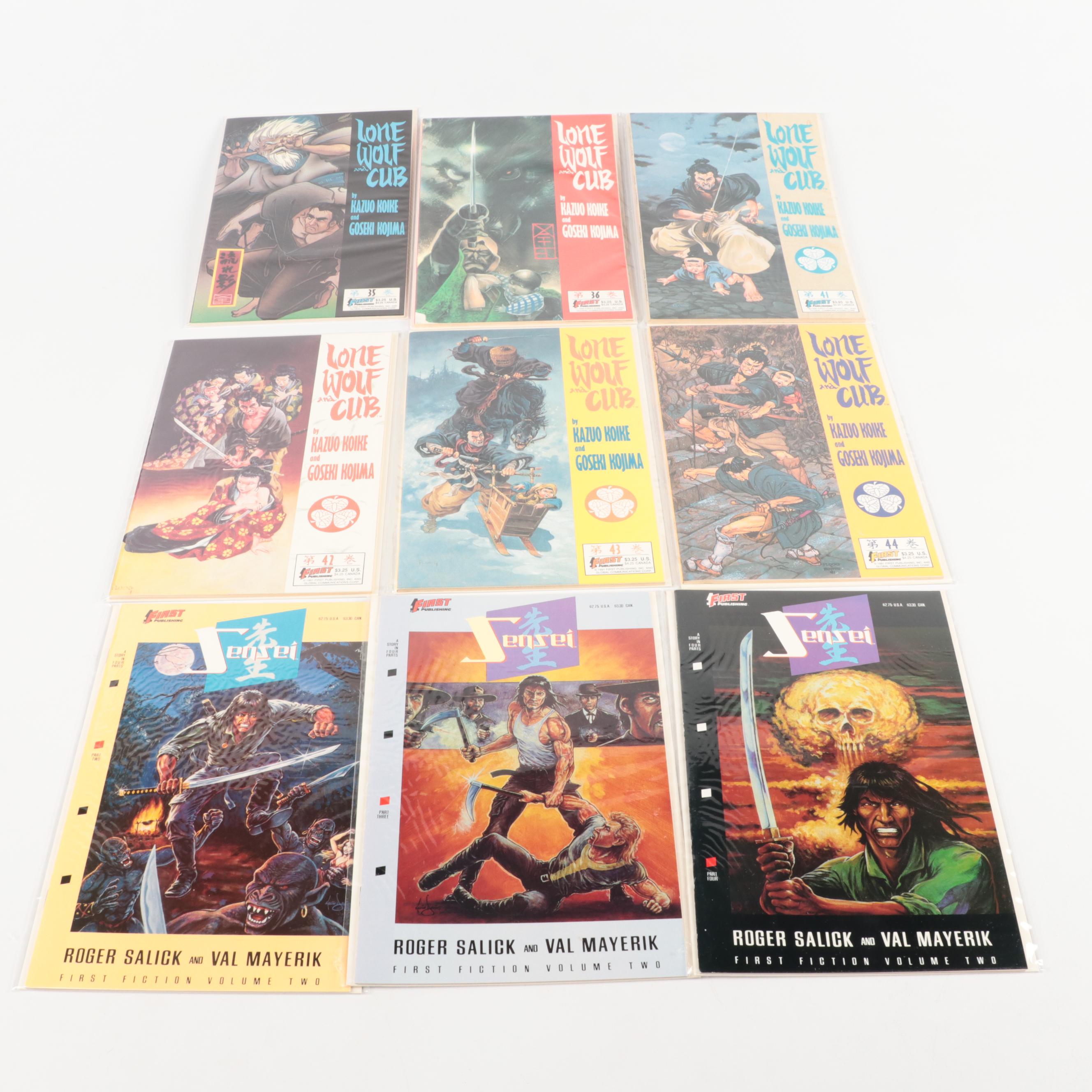 Modern Age First Publishing Comic Books with "Lone Wolf and Cub"and "Sensei"