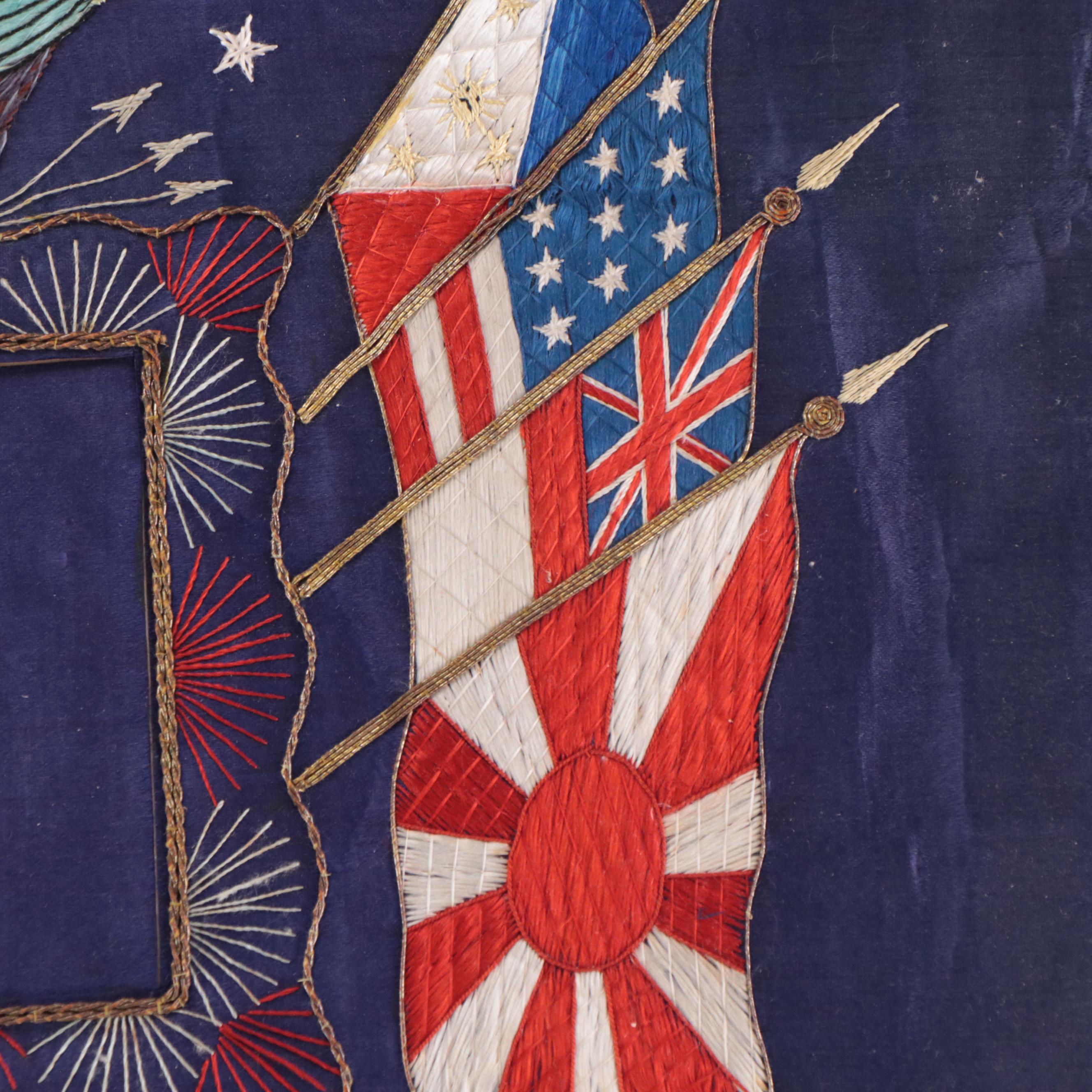 Nagasaki WWI Embroidery "In Memory of My Cruise in Philippine Islands," 1920