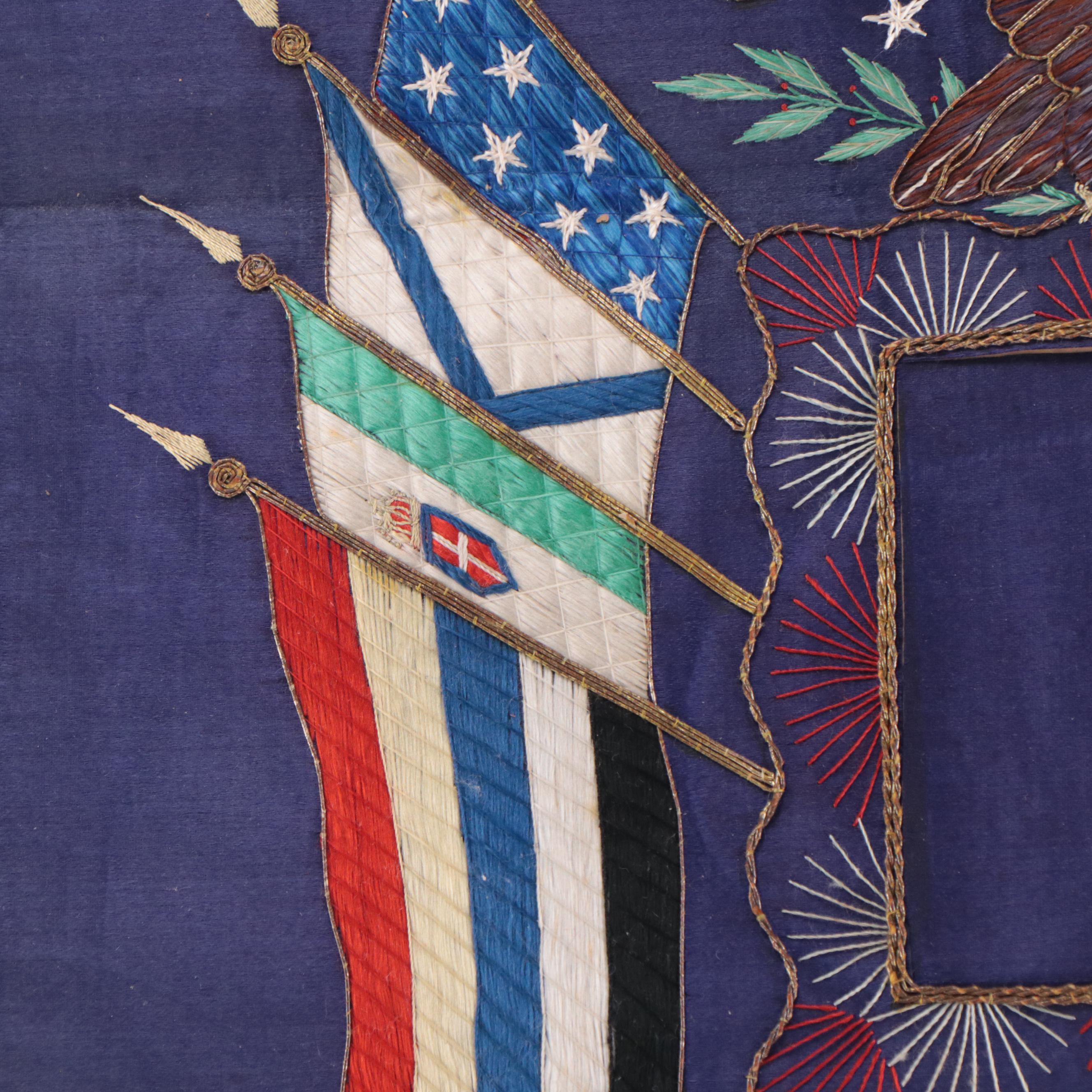 Nagasaki WWI Embroidery "In Memory of My Cruise in Philippine Islands," 1920