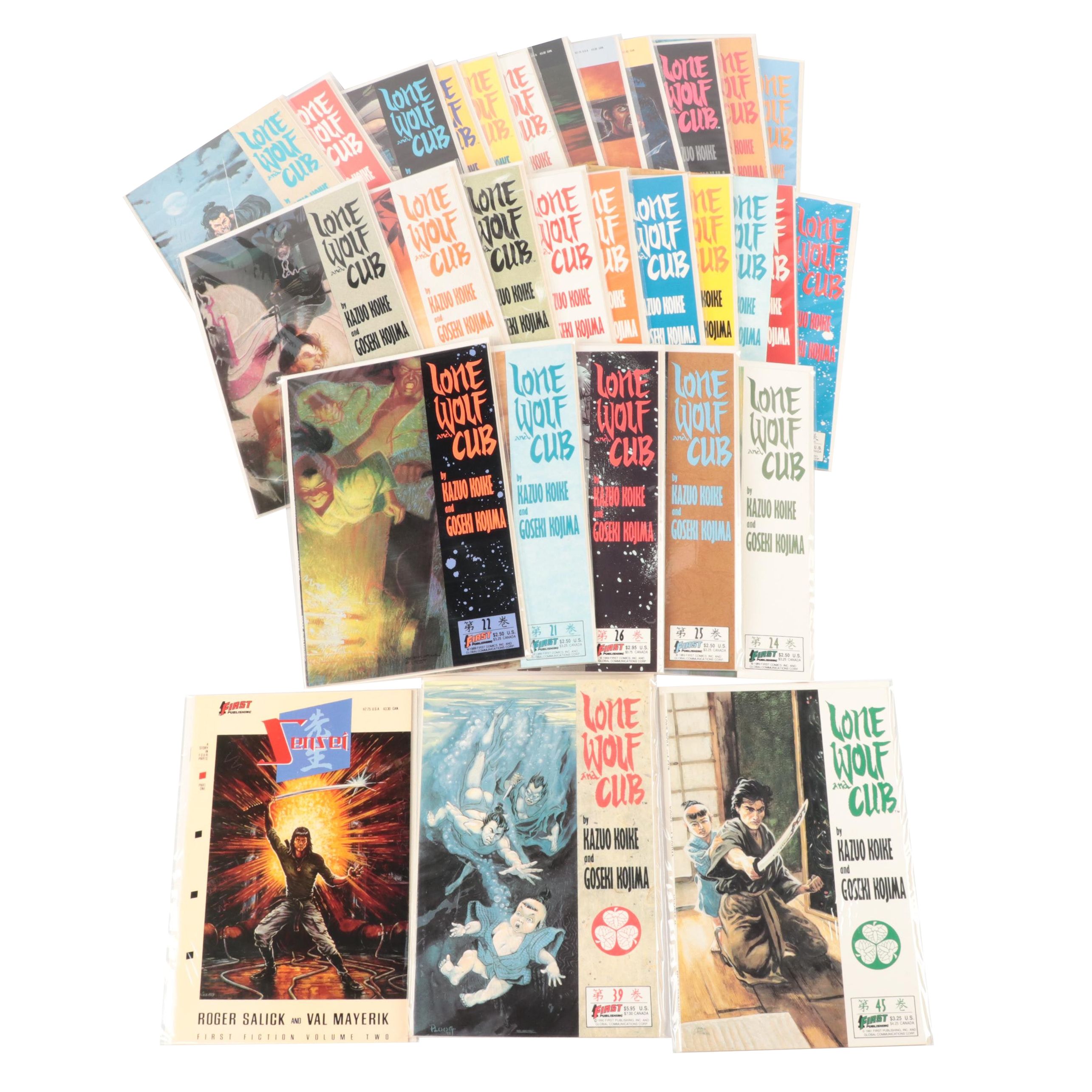 Modern Age First Publishing Comic Books with "Lone Wolf and Cub"and "Sensei"