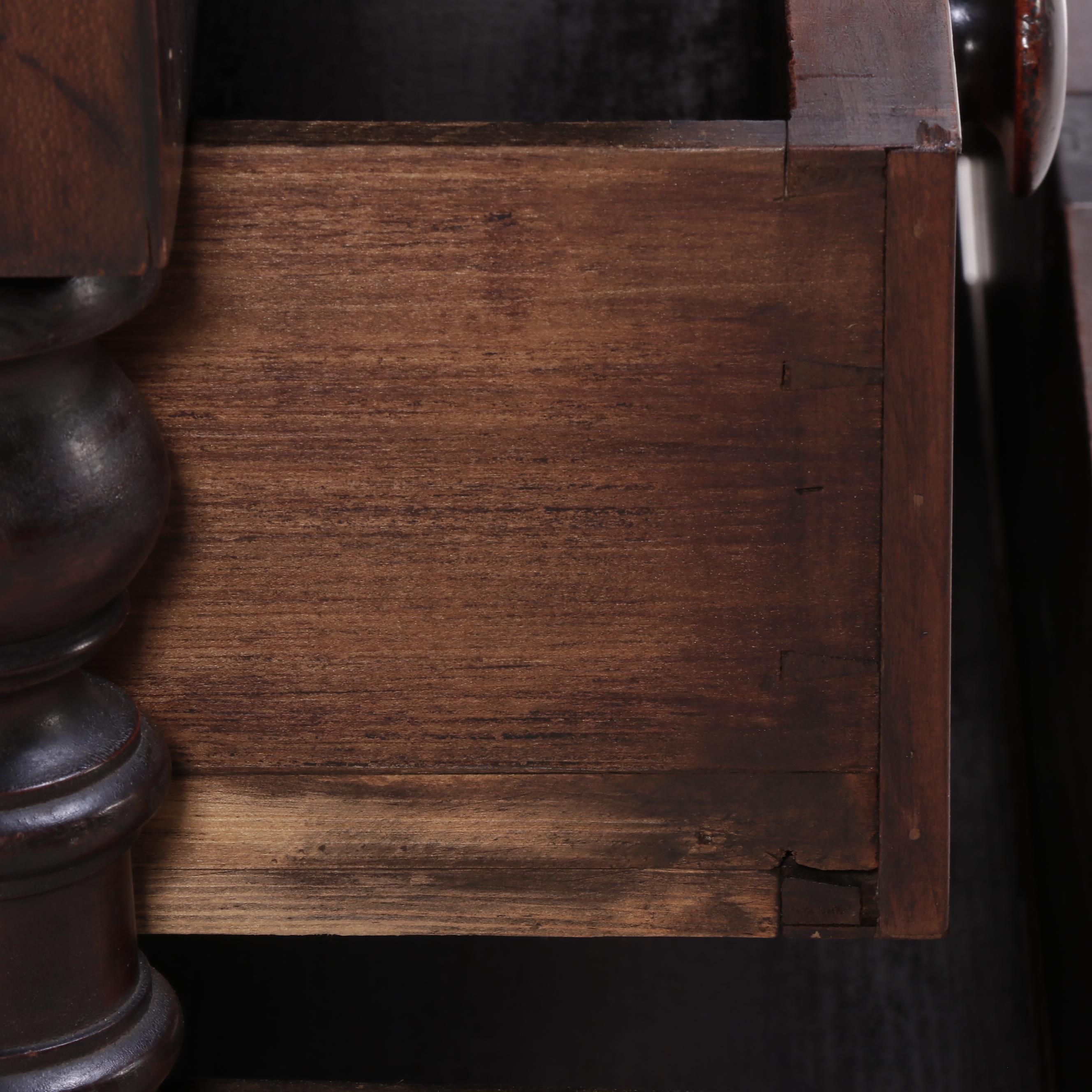 Late Federal Mahogany and Curly Maple Chest of Drawers