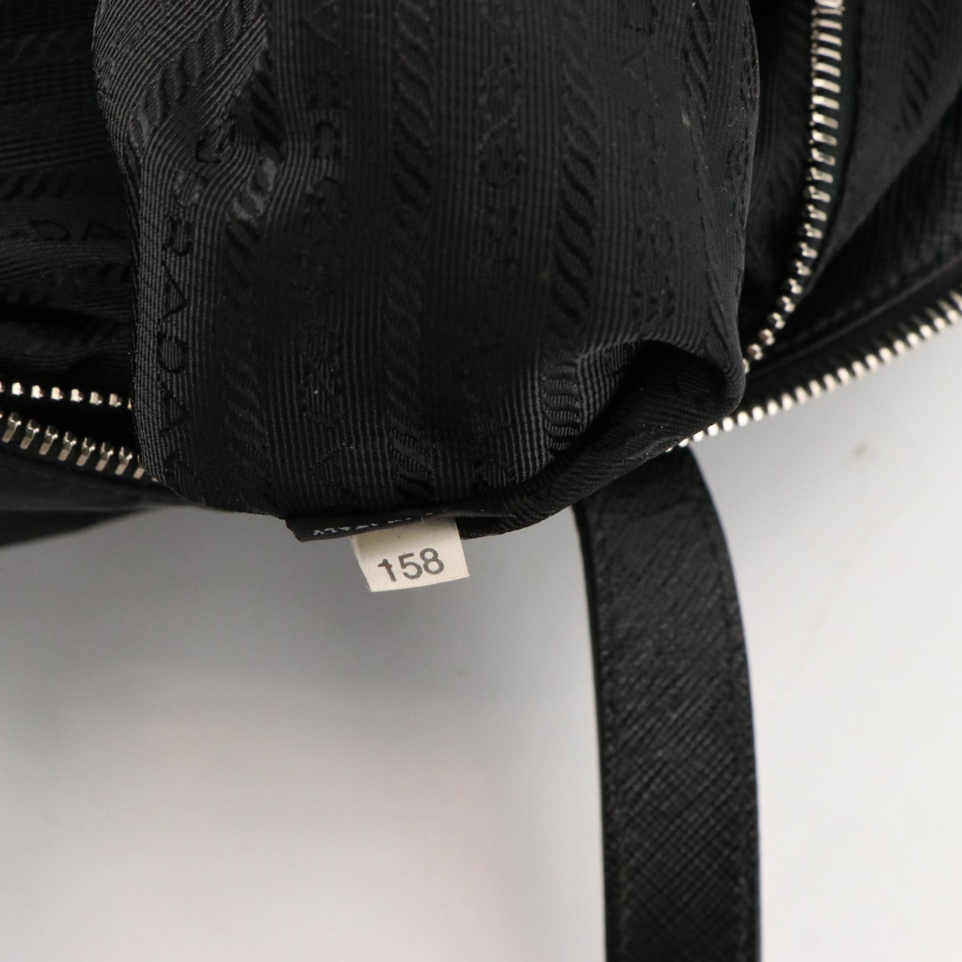 Prada Tessuto Nylon Skull and Crossbones Two-Way Tote with Saffiano Leather Trim