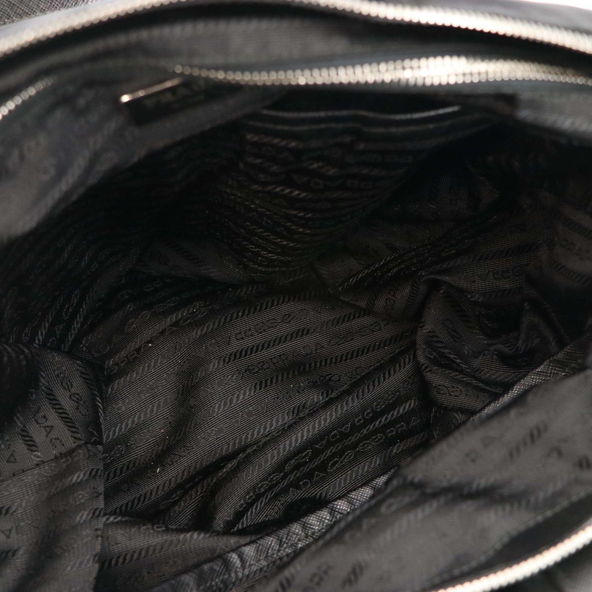 Prada Tessuto Nylon Skull and Crossbones Two-Way Tote with Saffiano Leather Trim