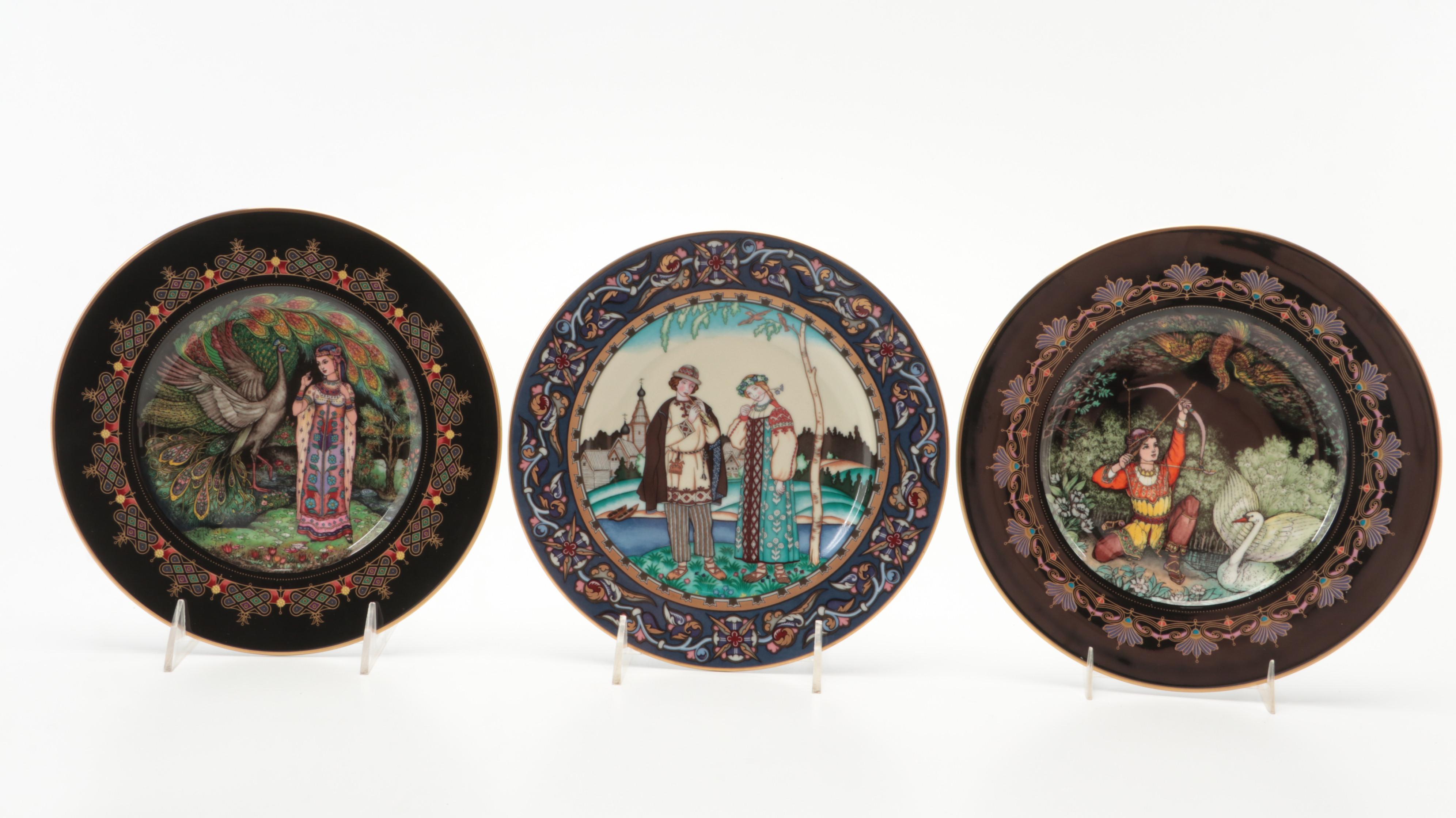 Austrian Porcelain Portrait Plate of Marie de' Medici and More Ceramic Tableware