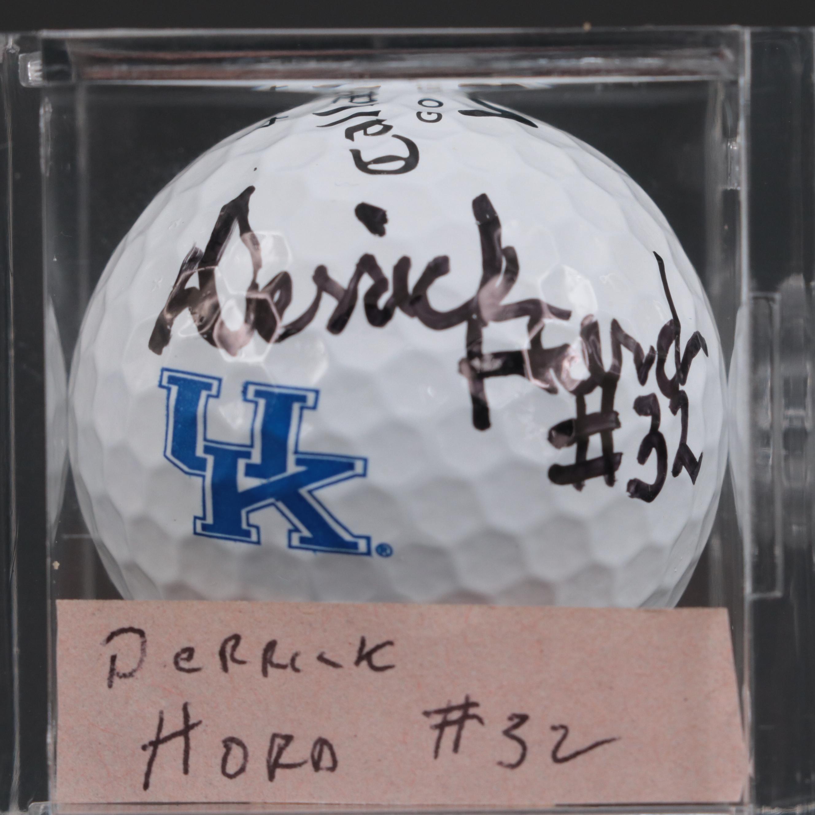 Dickey Beal, Dale Barnstable and Derrick Hord Signed Kentucky College Golf Balls