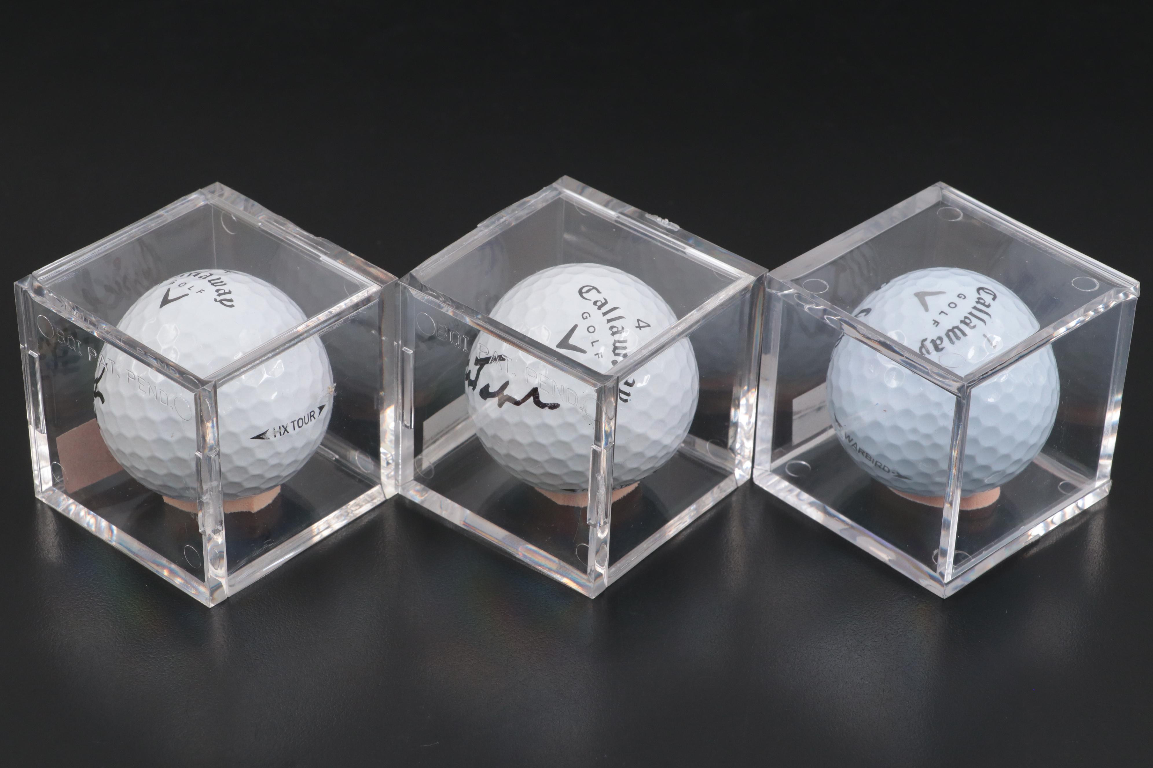 Dickey Beal, Dale Barnstable and Derrick Hord Signed Kentucky College Golf Balls