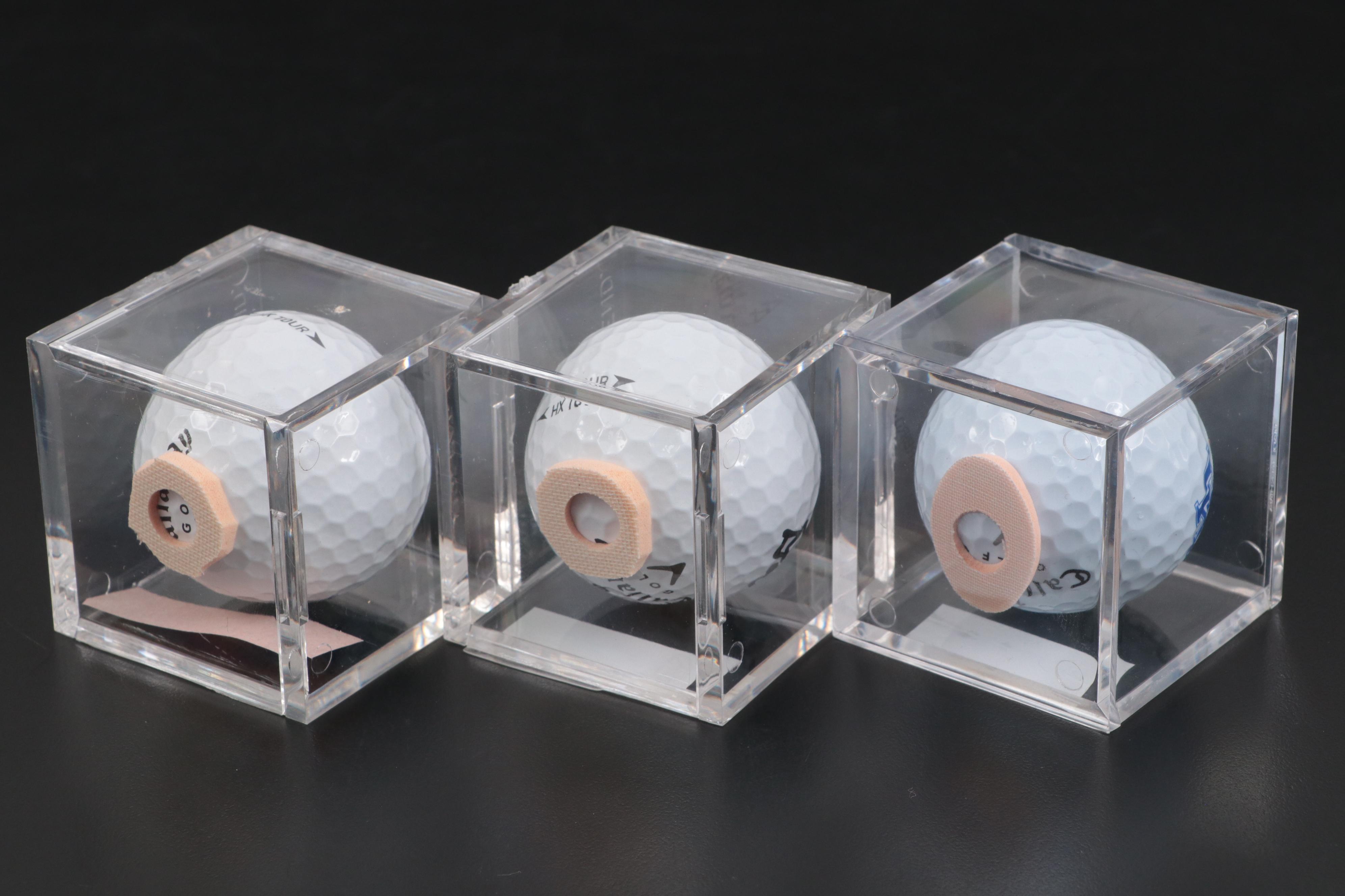 Dickey Beal, Dale Barnstable and Derrick Hord Signed Kentucky College Golf Balls