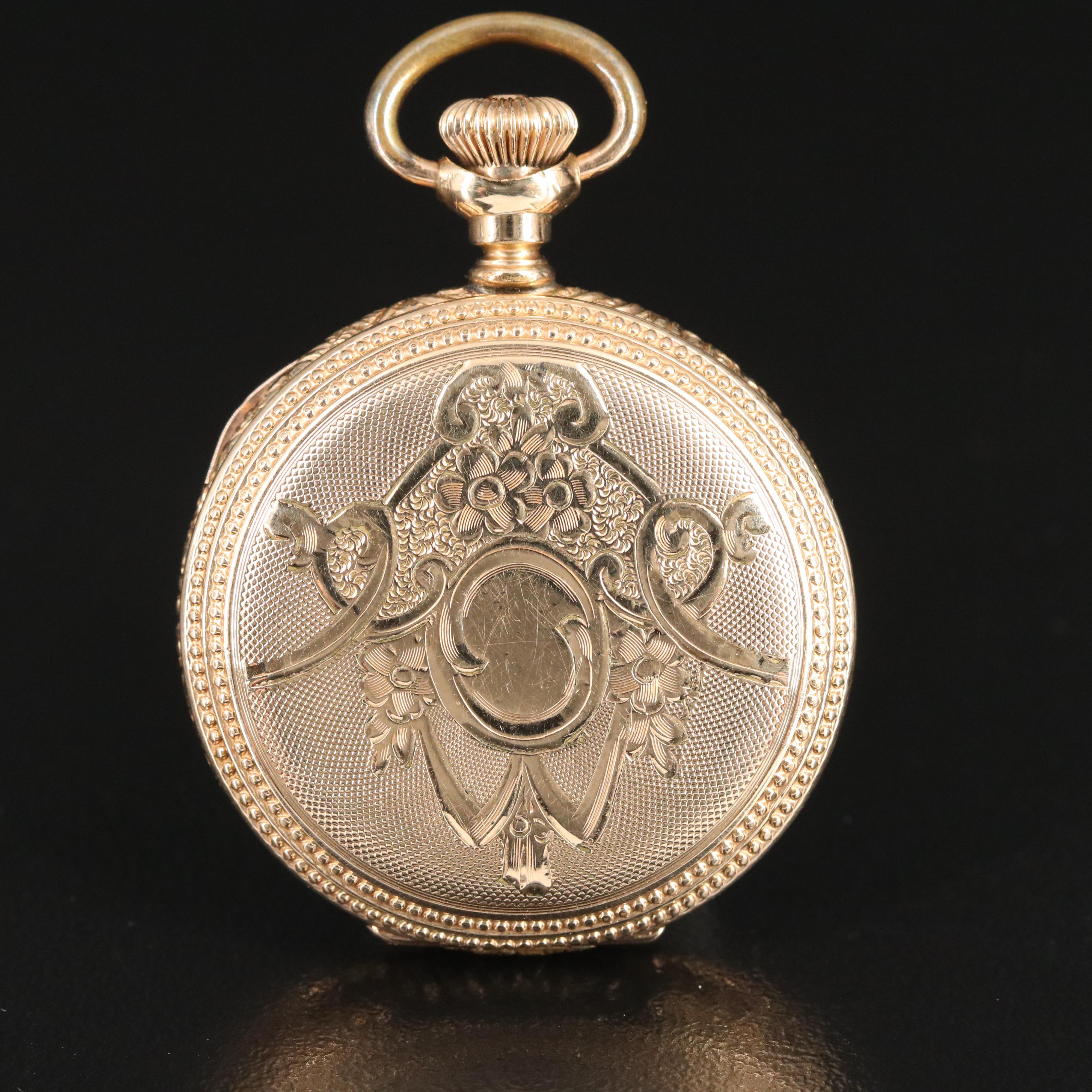 1901 Hampden Diadem Gold-Filled Hunter Case Pocket Watch