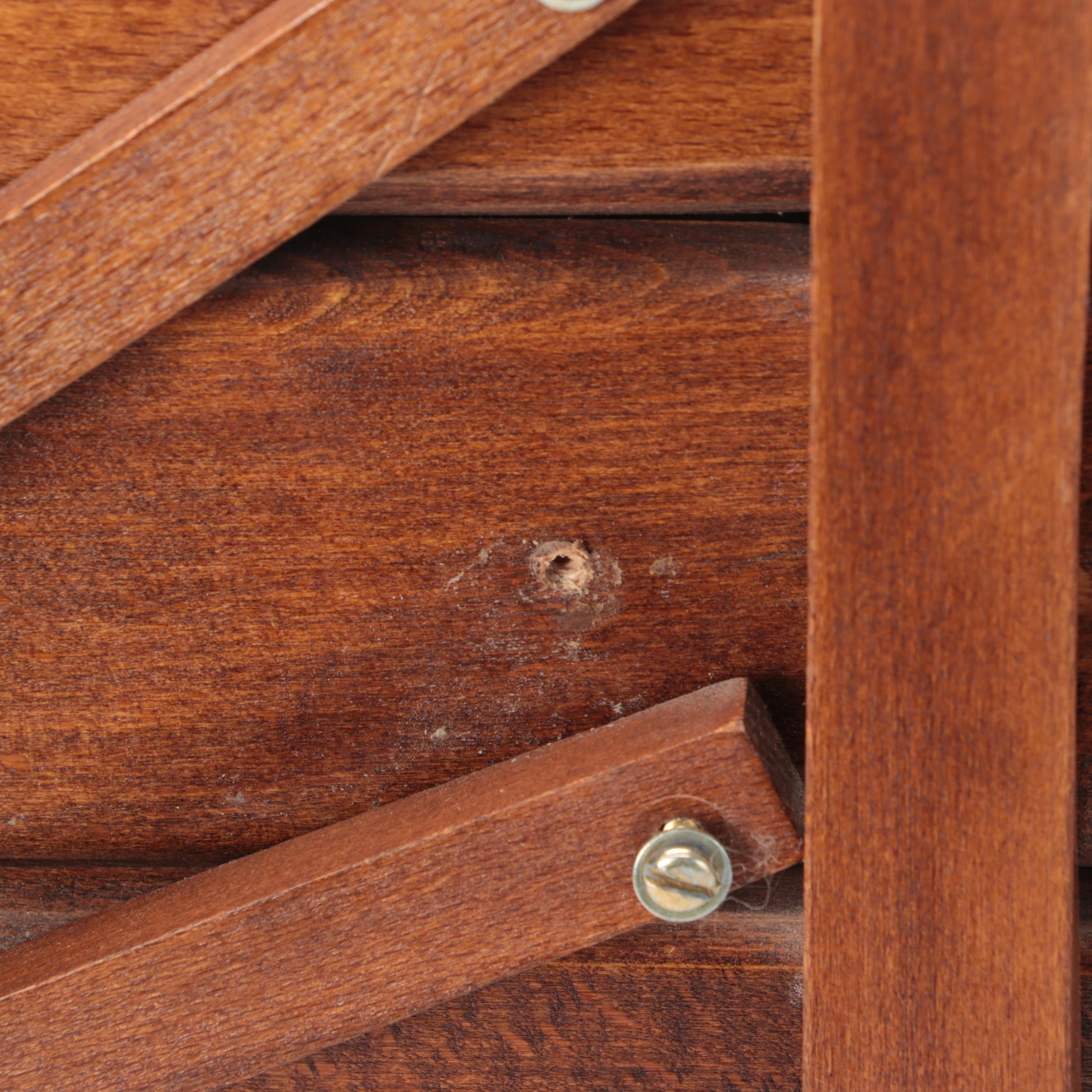 Scandinavian Modern Wooden Expandable Sewing Box with Accessories, 1960s