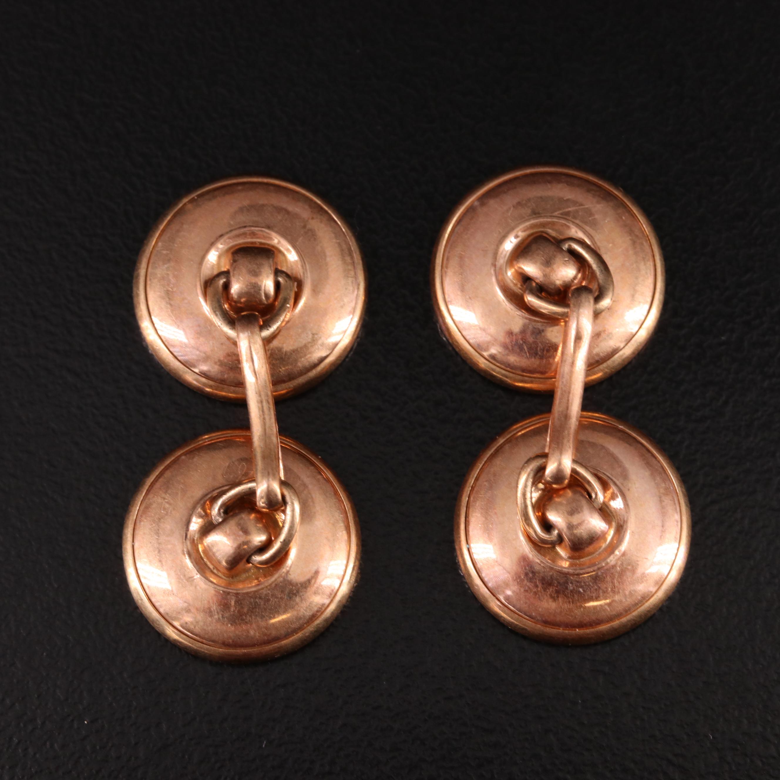 Vintage Krementz 14K Mother-of-Pearl Cufflinks and Shirt Studs